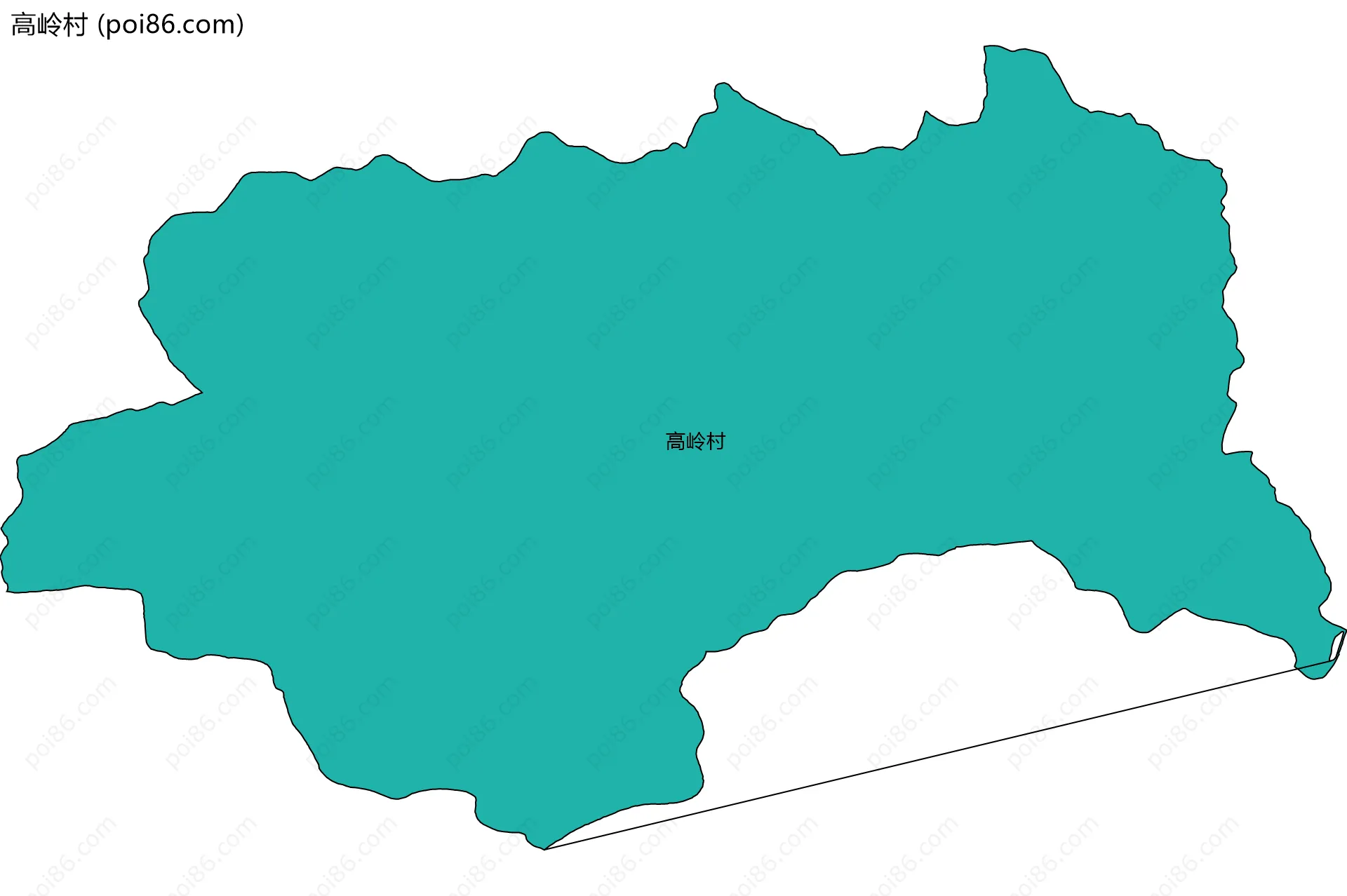 高岭村边界地图