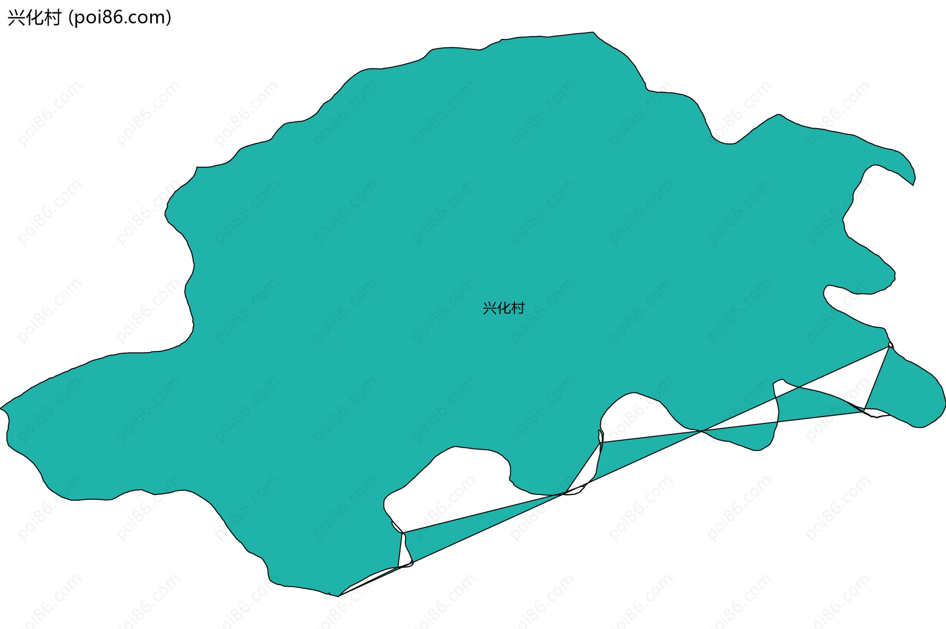 兴化村边界地图