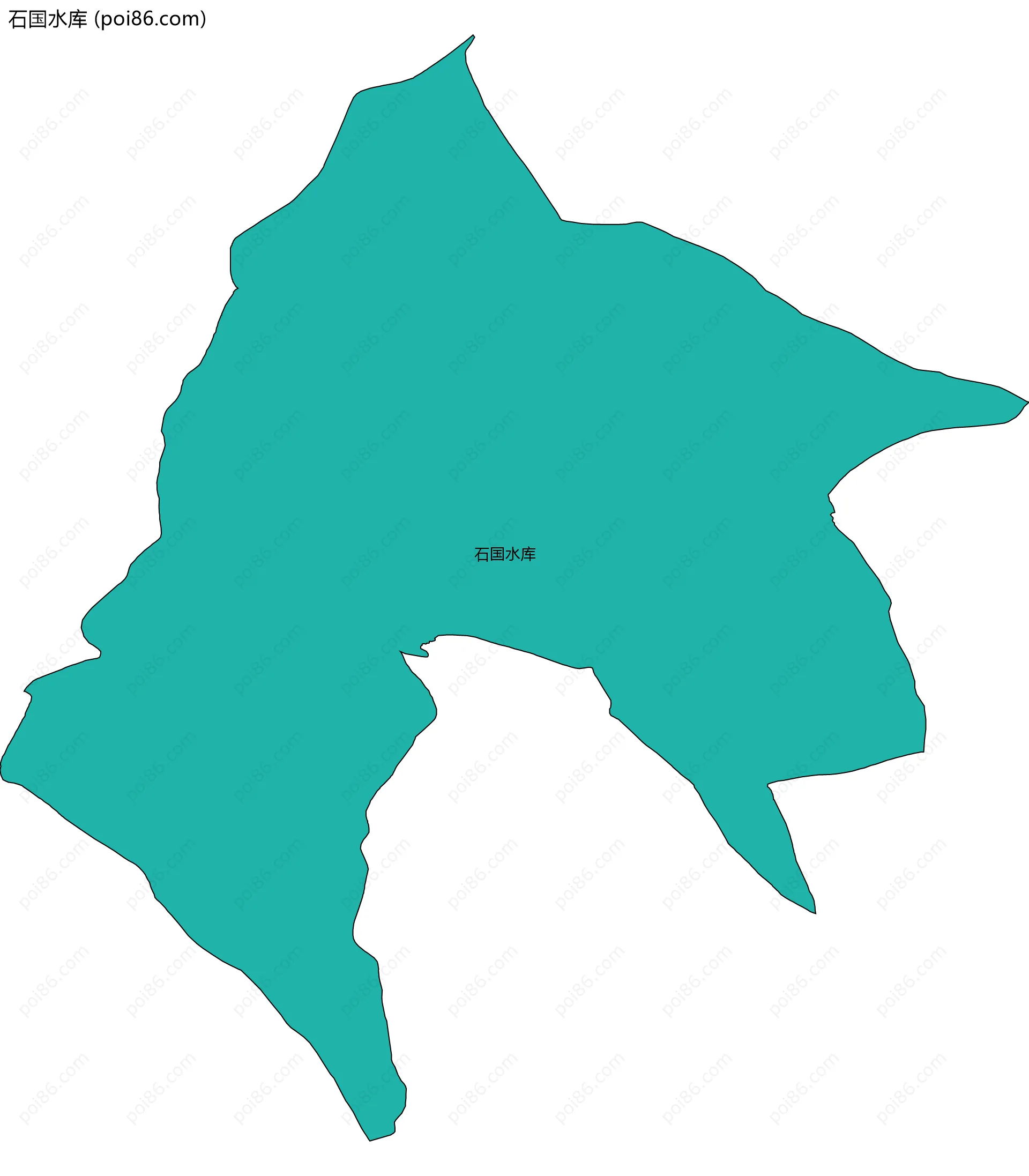 石国水库边界地图