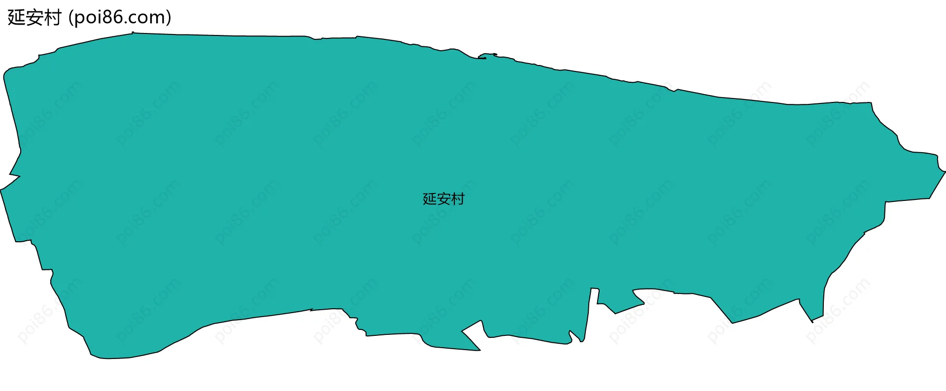 延安村边界地图