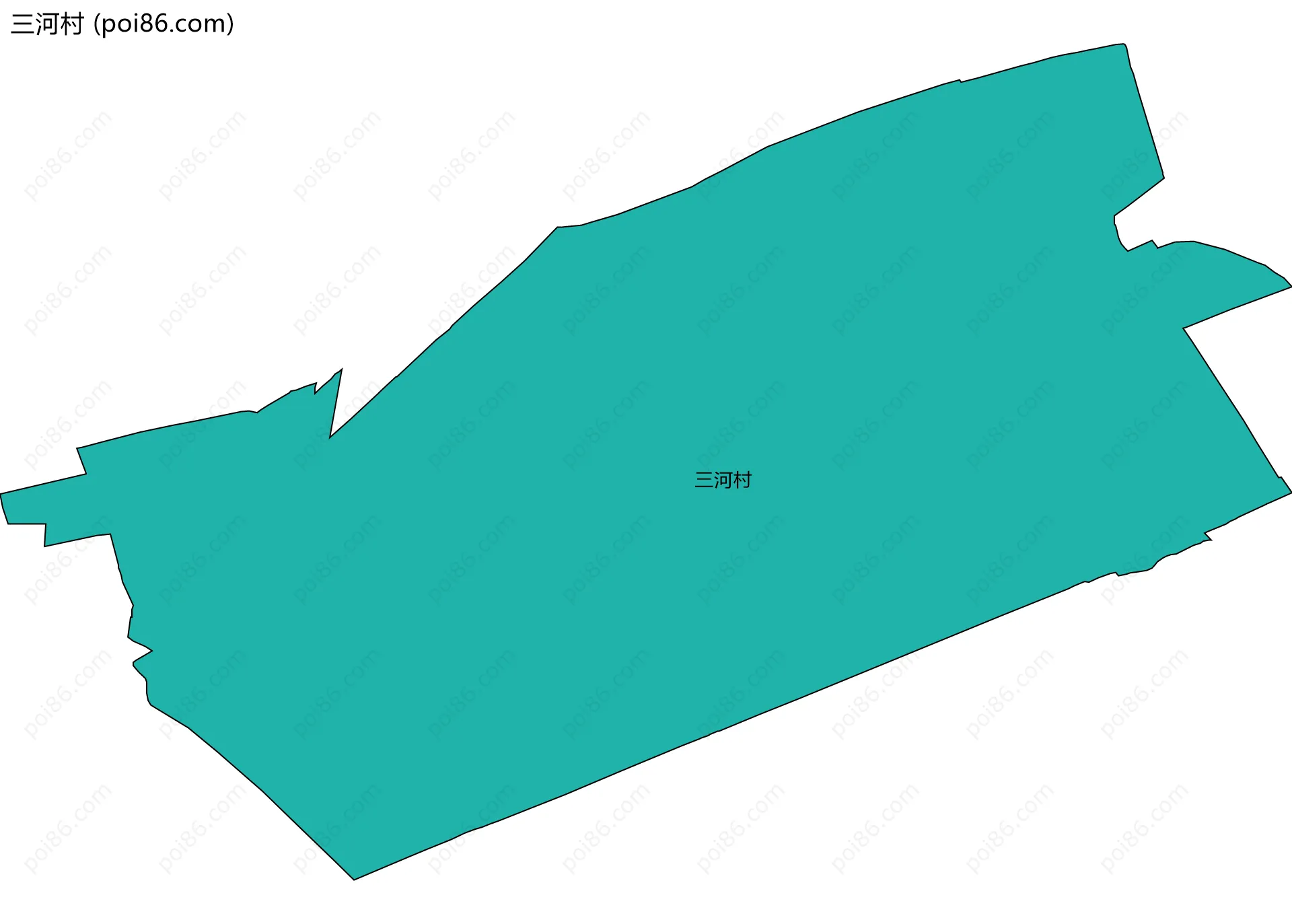 三河村边界地图