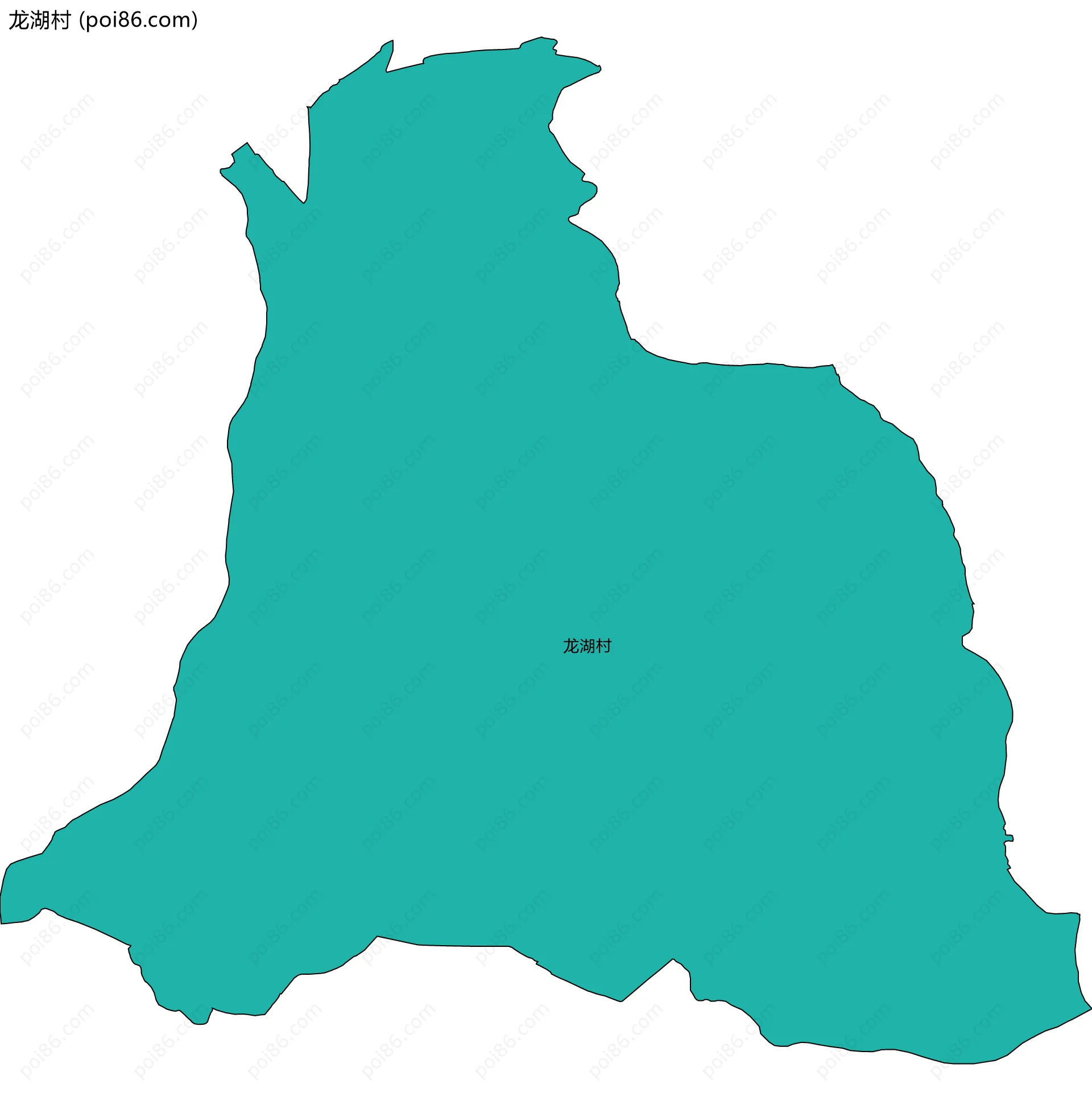 龙湖村边界地图