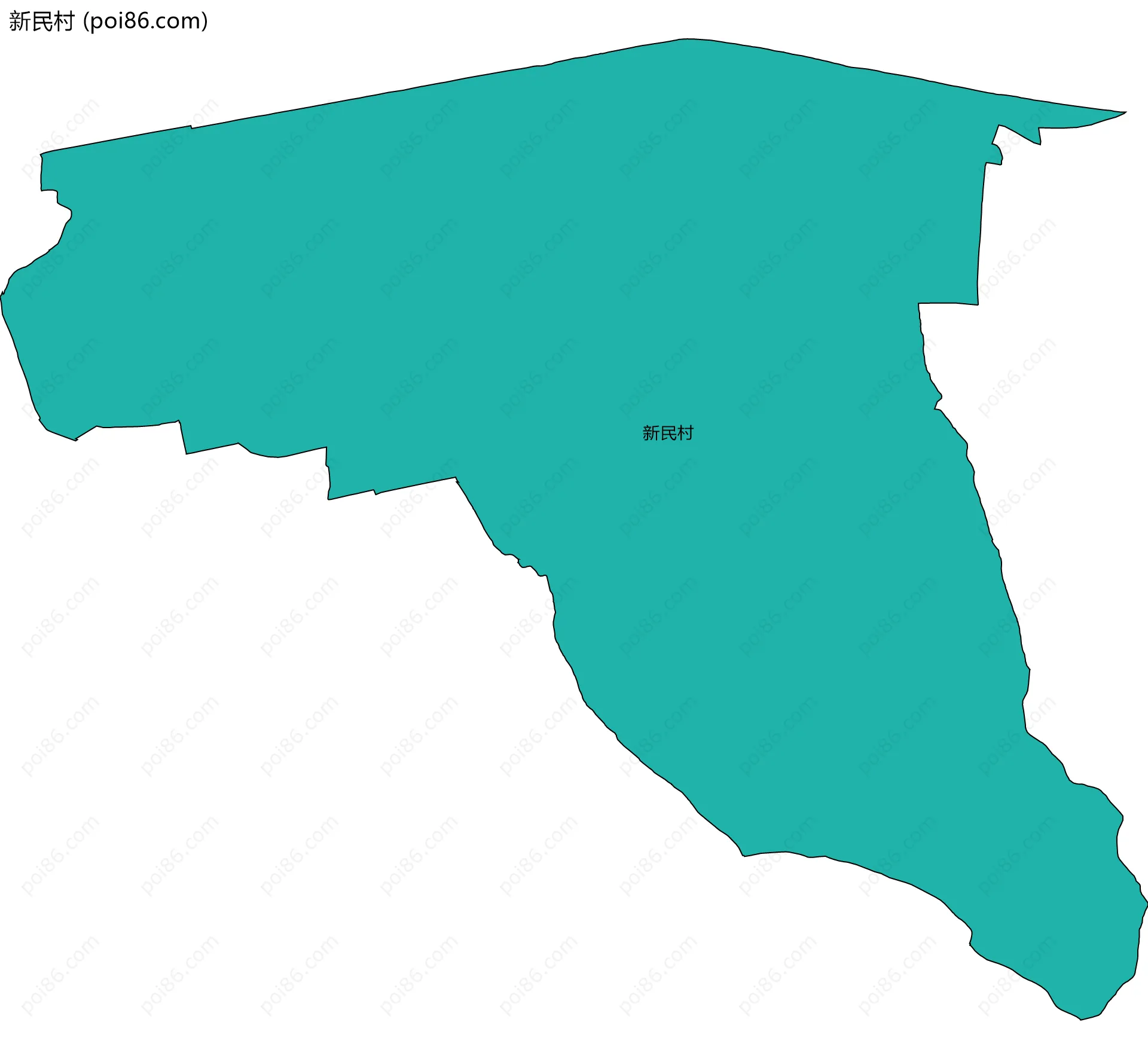新民村边界地图