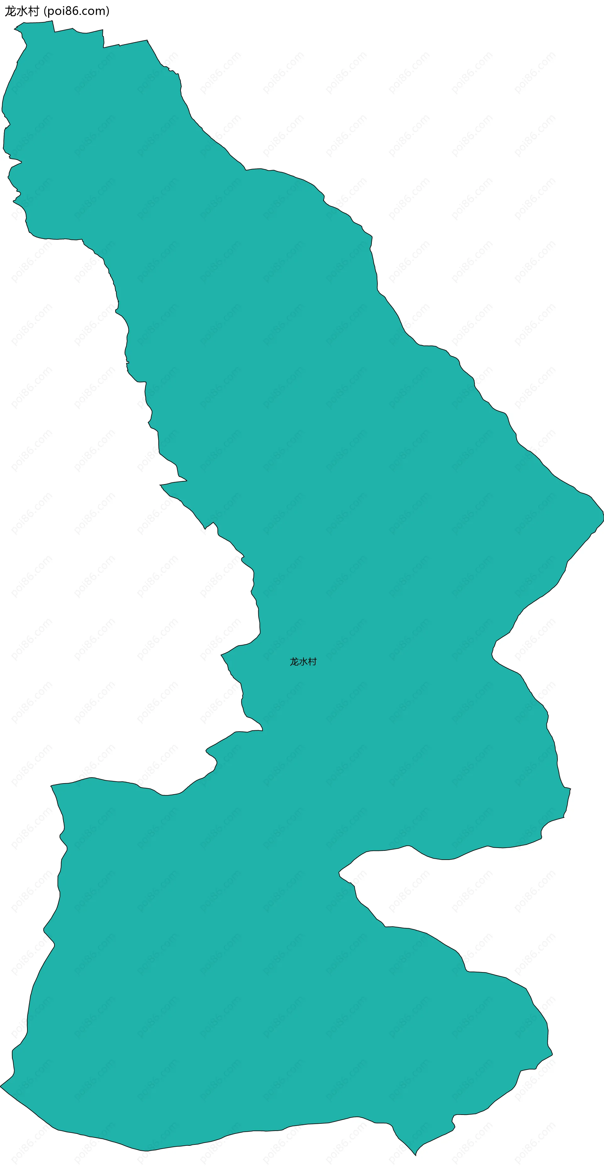 龙水村边界地图