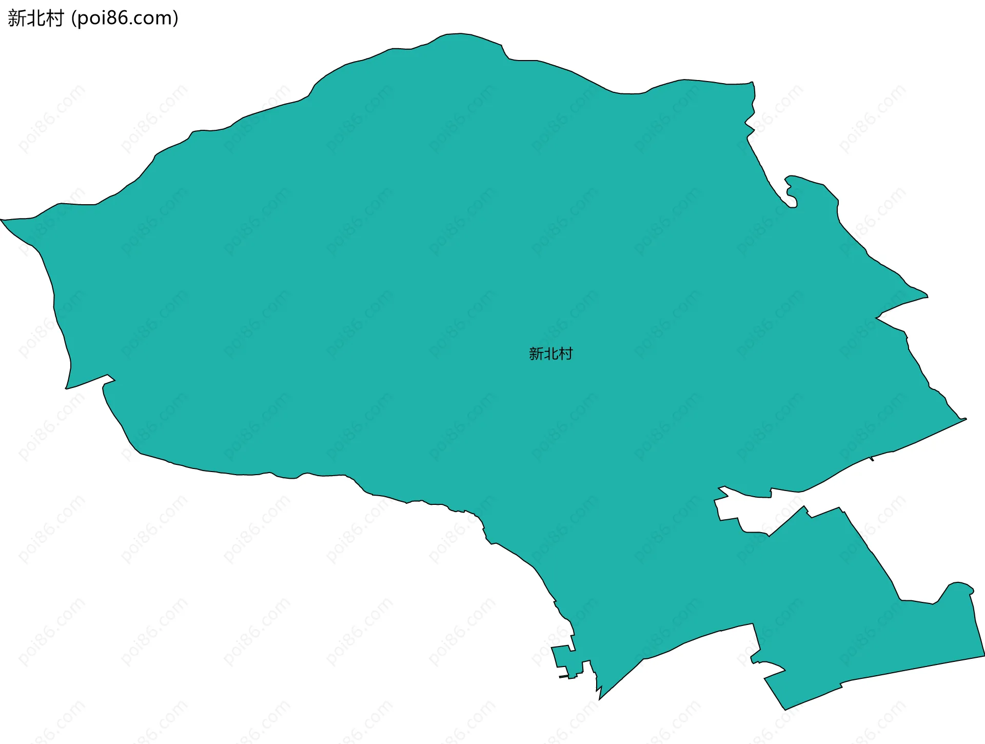 新北村边界地图