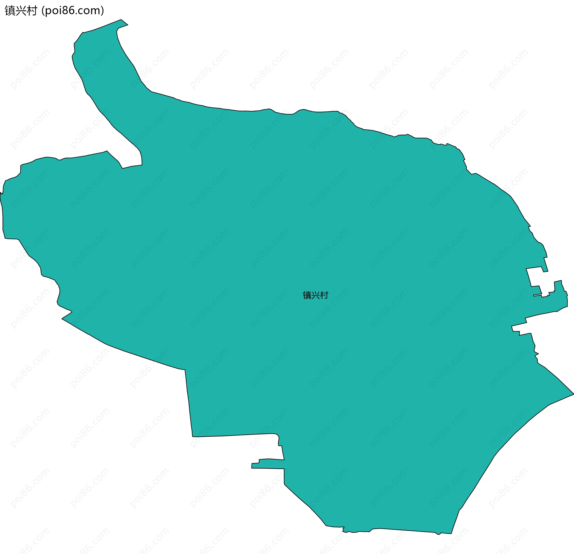 镇兴村边界地图