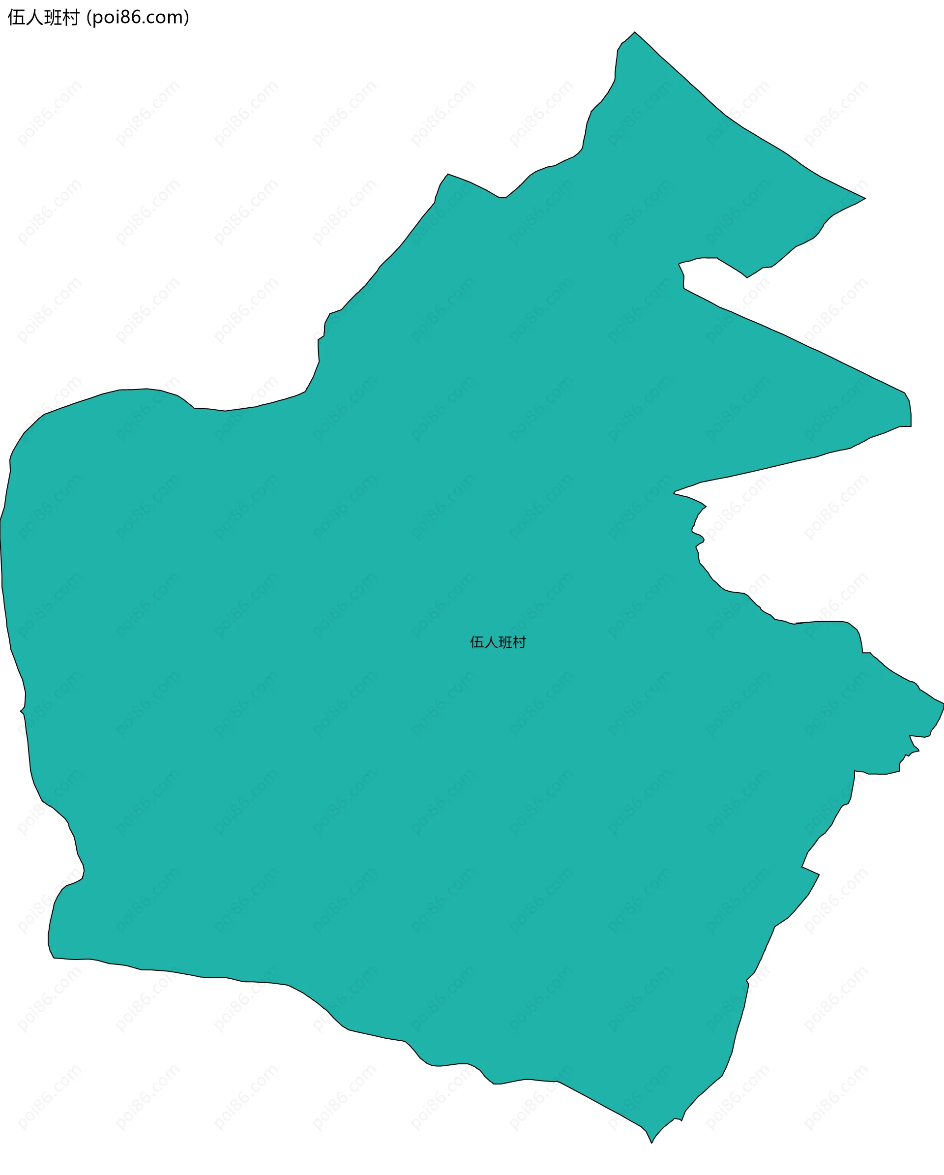 伍人班村边界地图