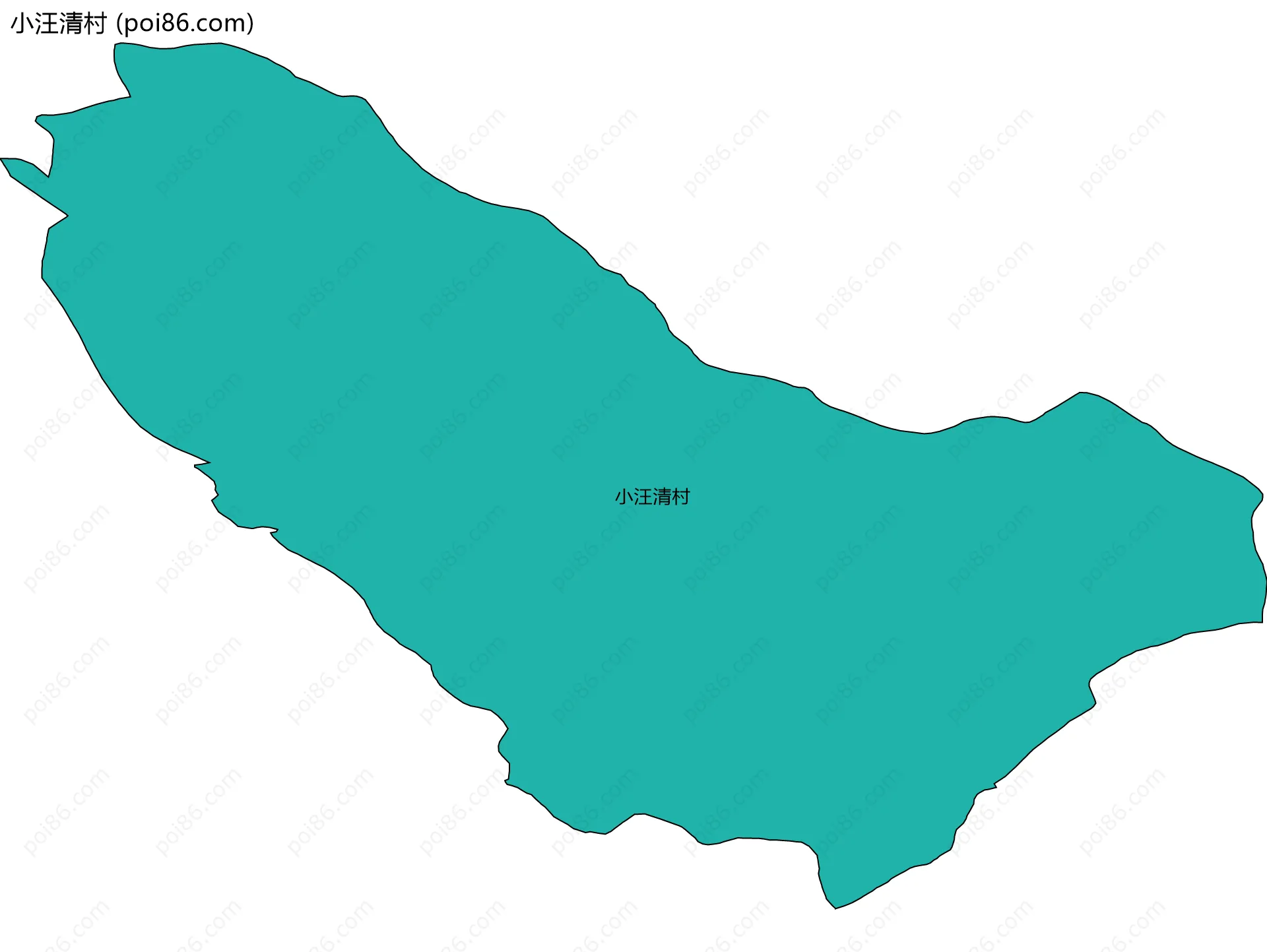 小汪清村边界地图