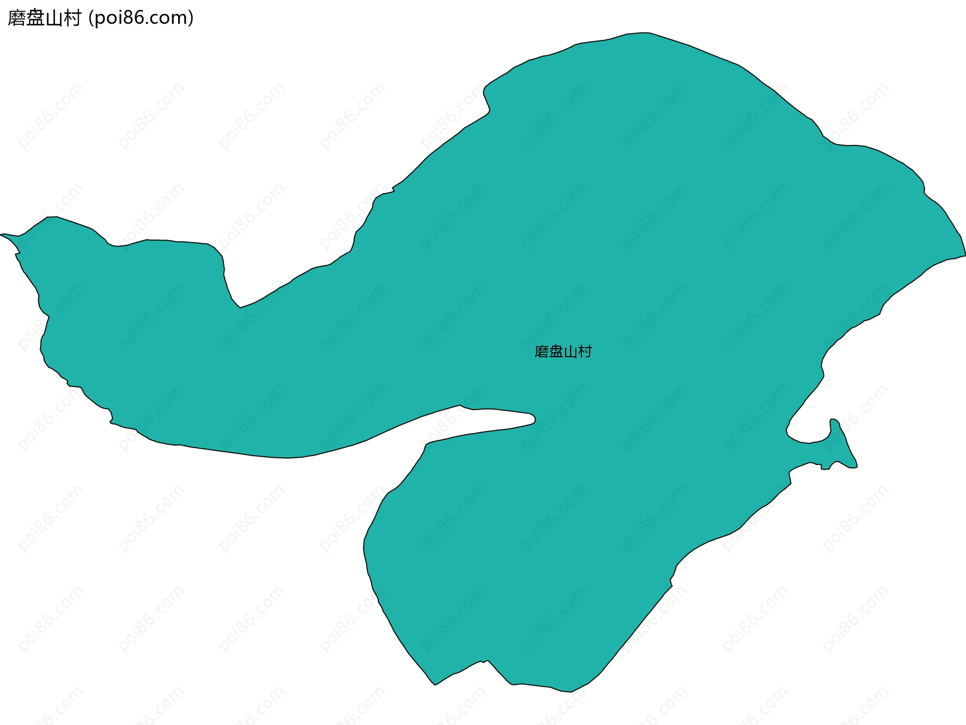 磨盘山村边界地图