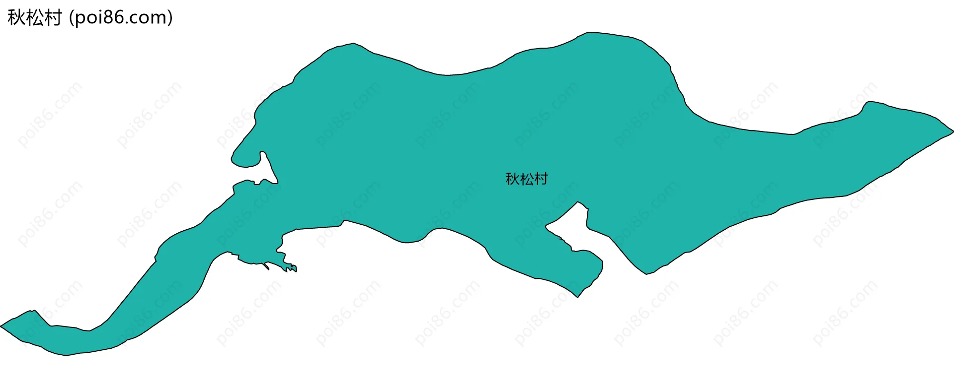 秋松村边界地图