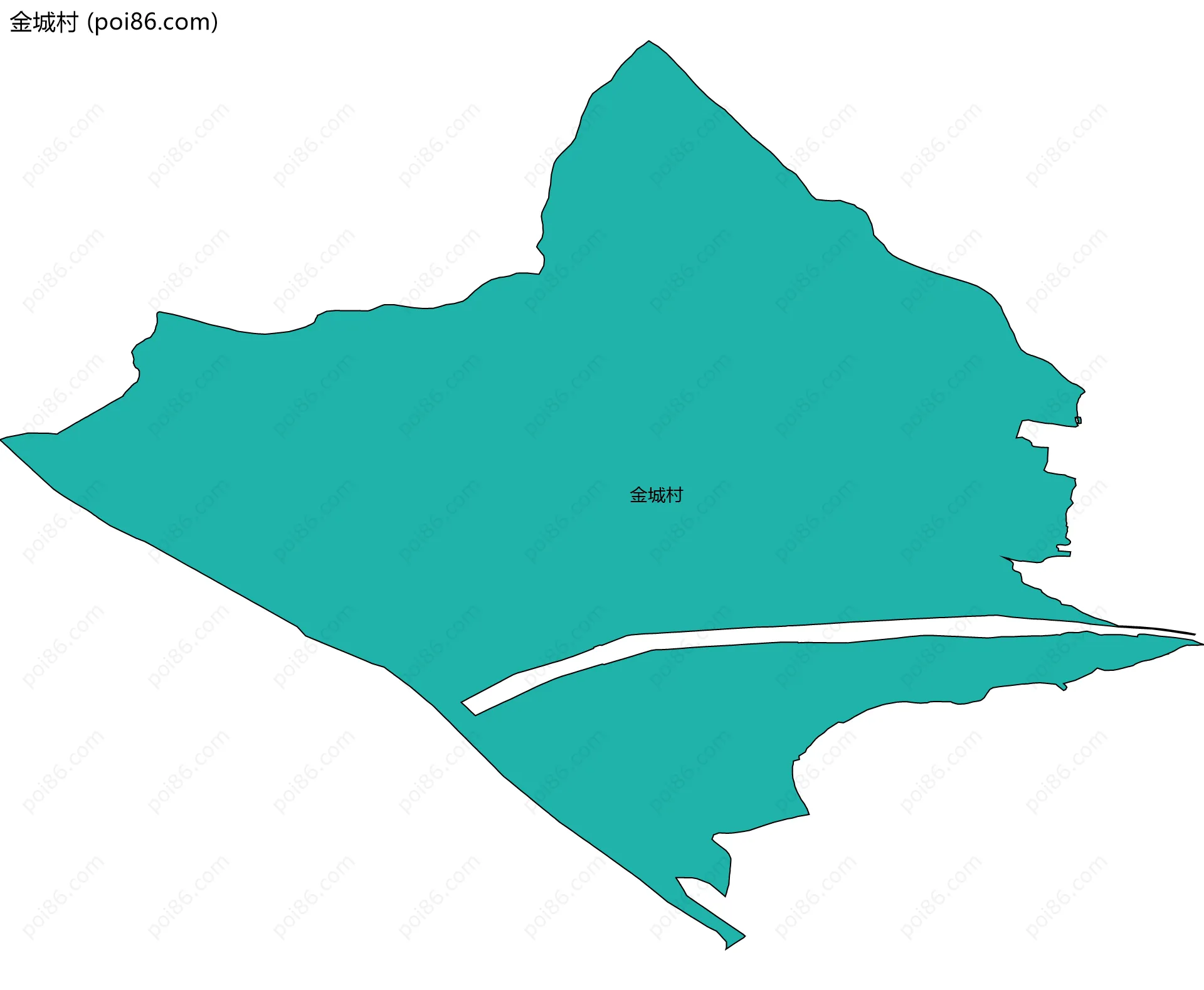 金城村边界地图