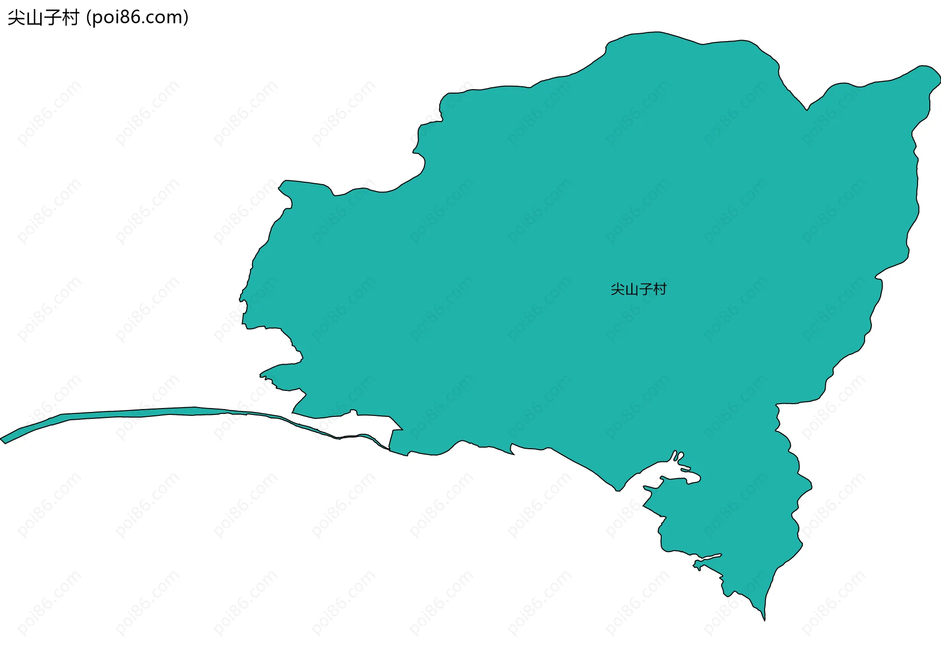 尖山子村边界地图