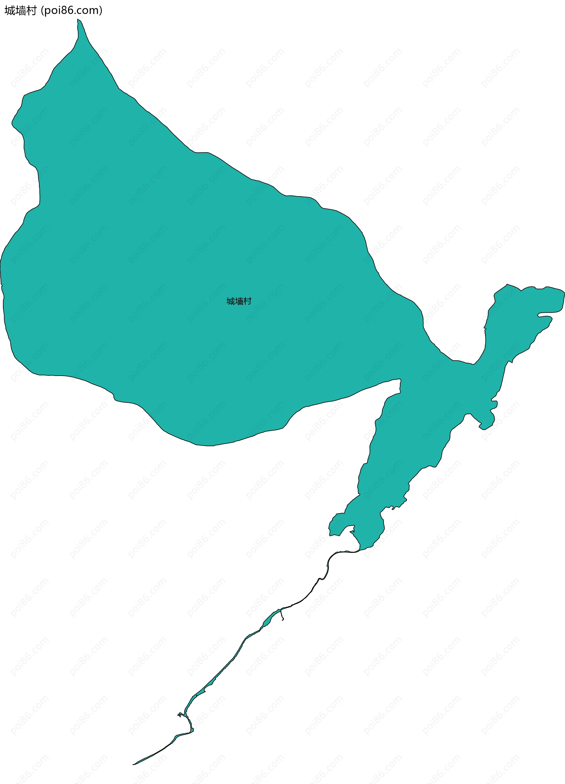 城墙村边界地图