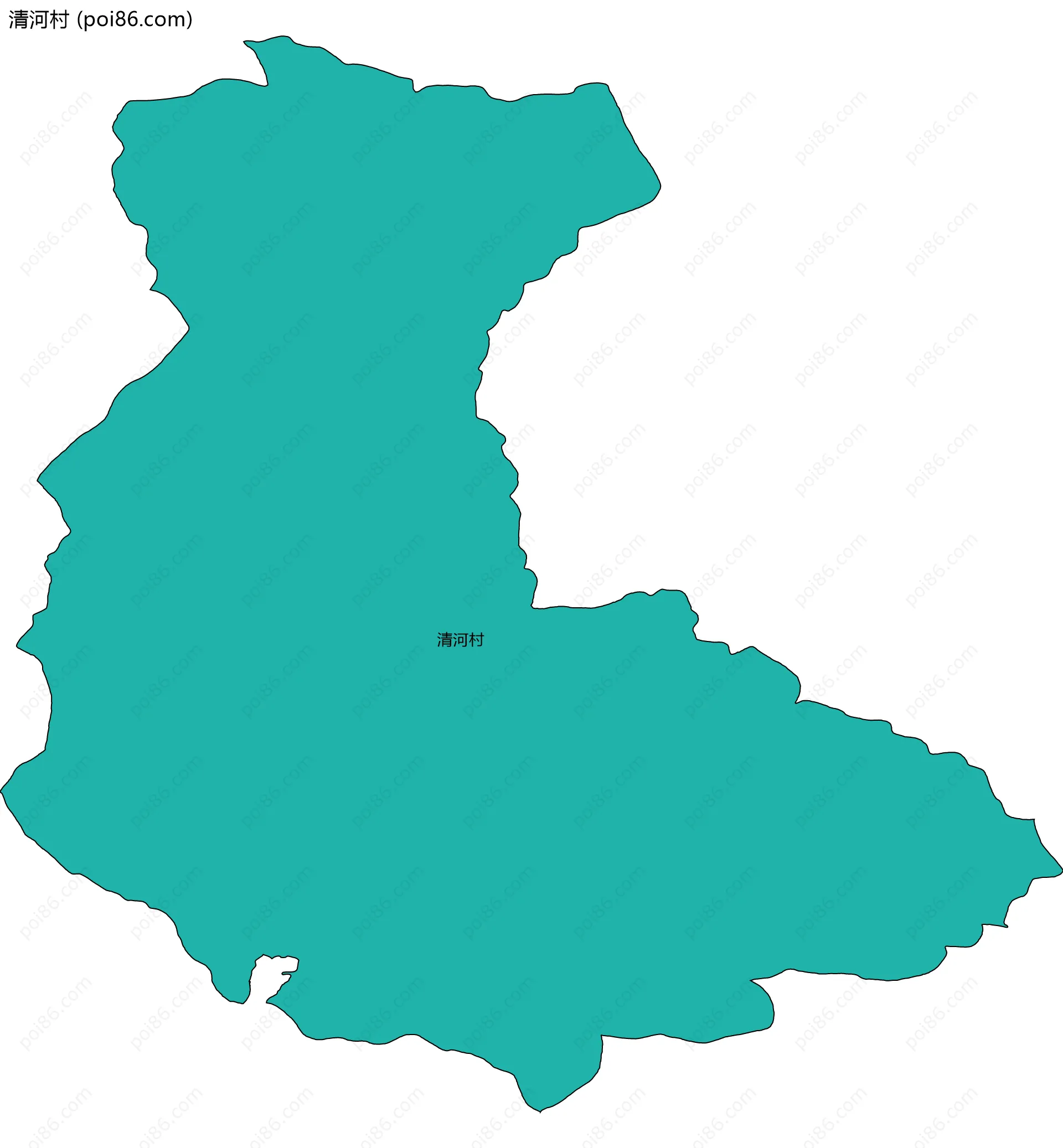 清河村边界地图