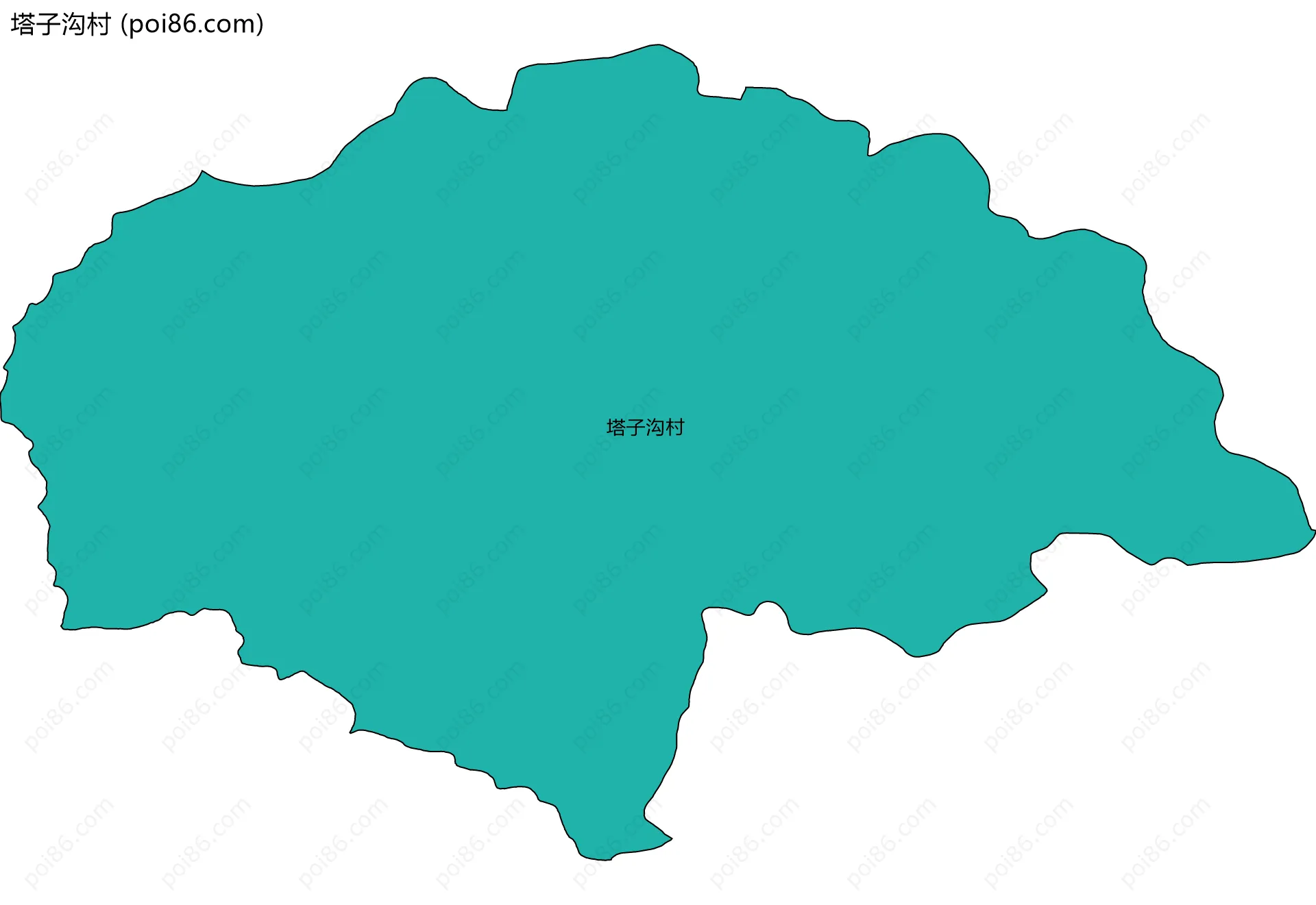 塔子沟村边界地图