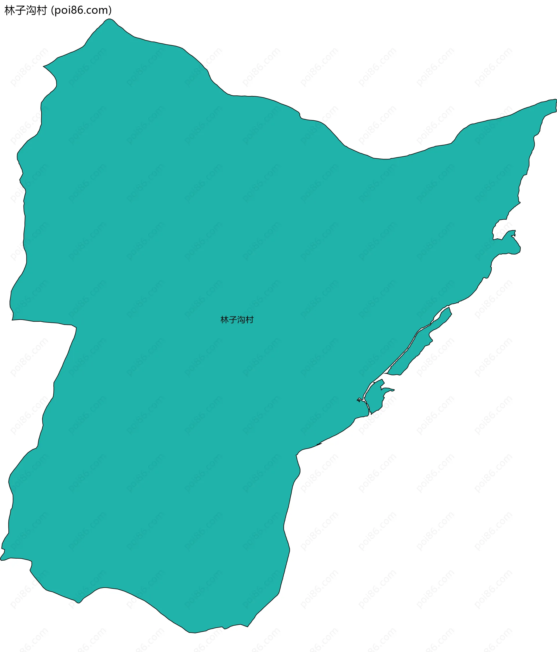 林子沟村边界地图