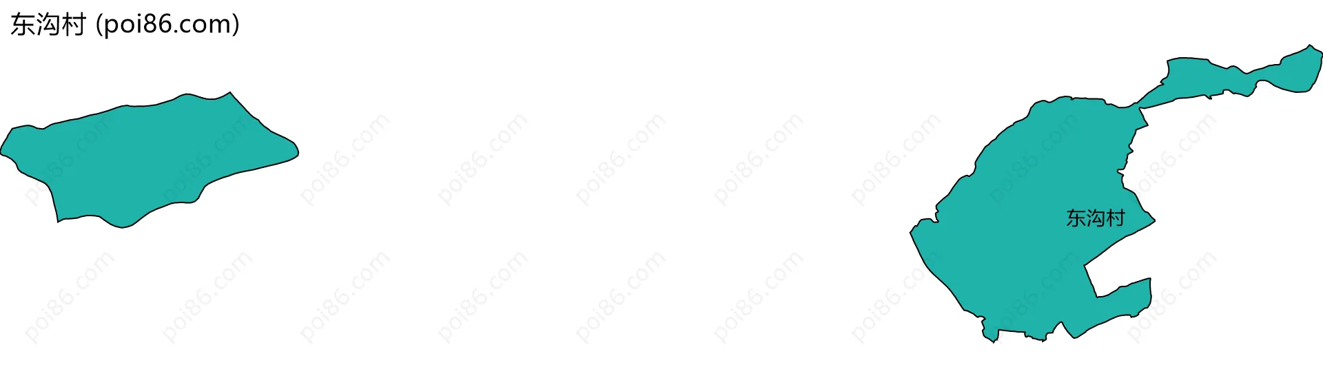 东沟村边界地图