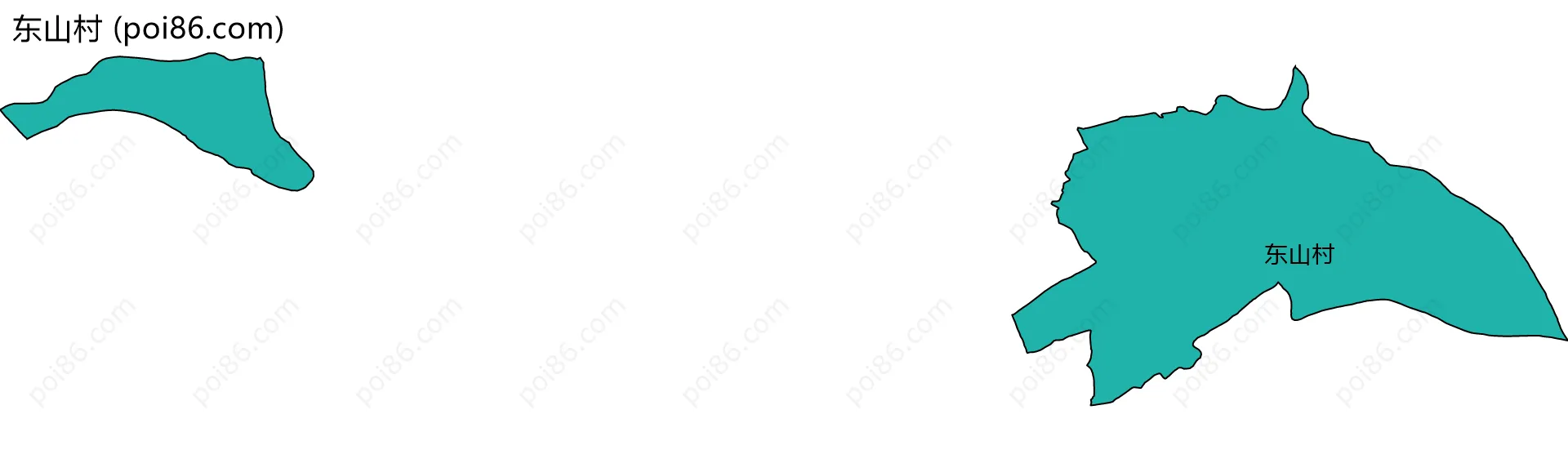 东山村边界地图