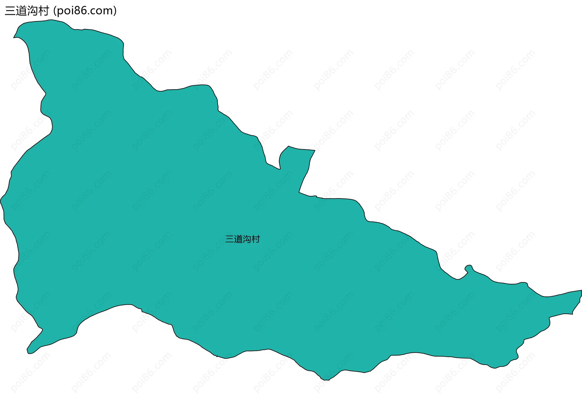 三道沟村边界地图