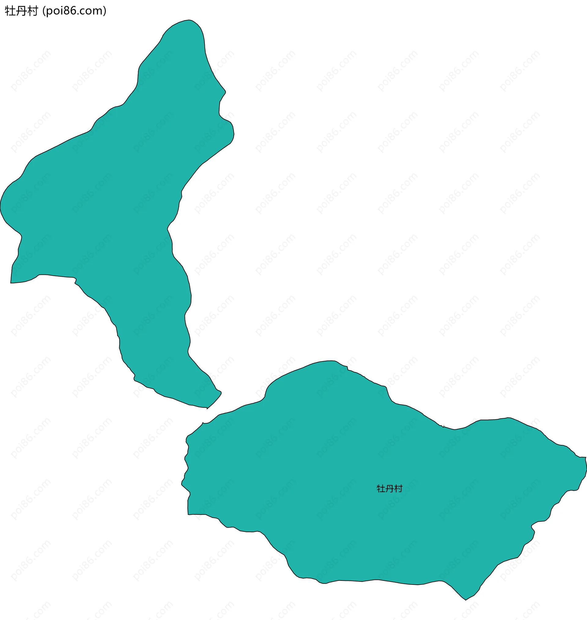 牡丹村边界地图