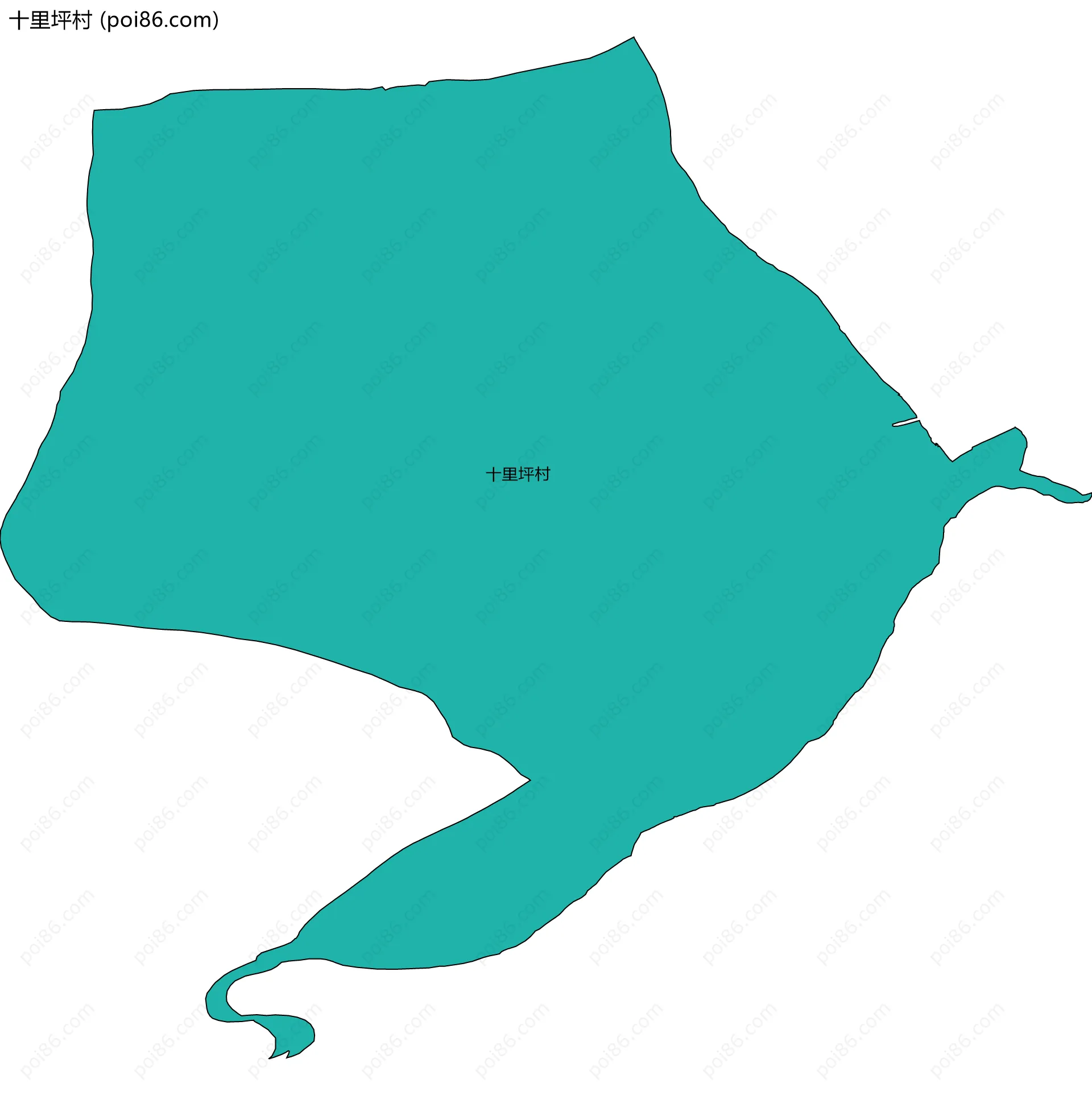 十里坪村边界地图