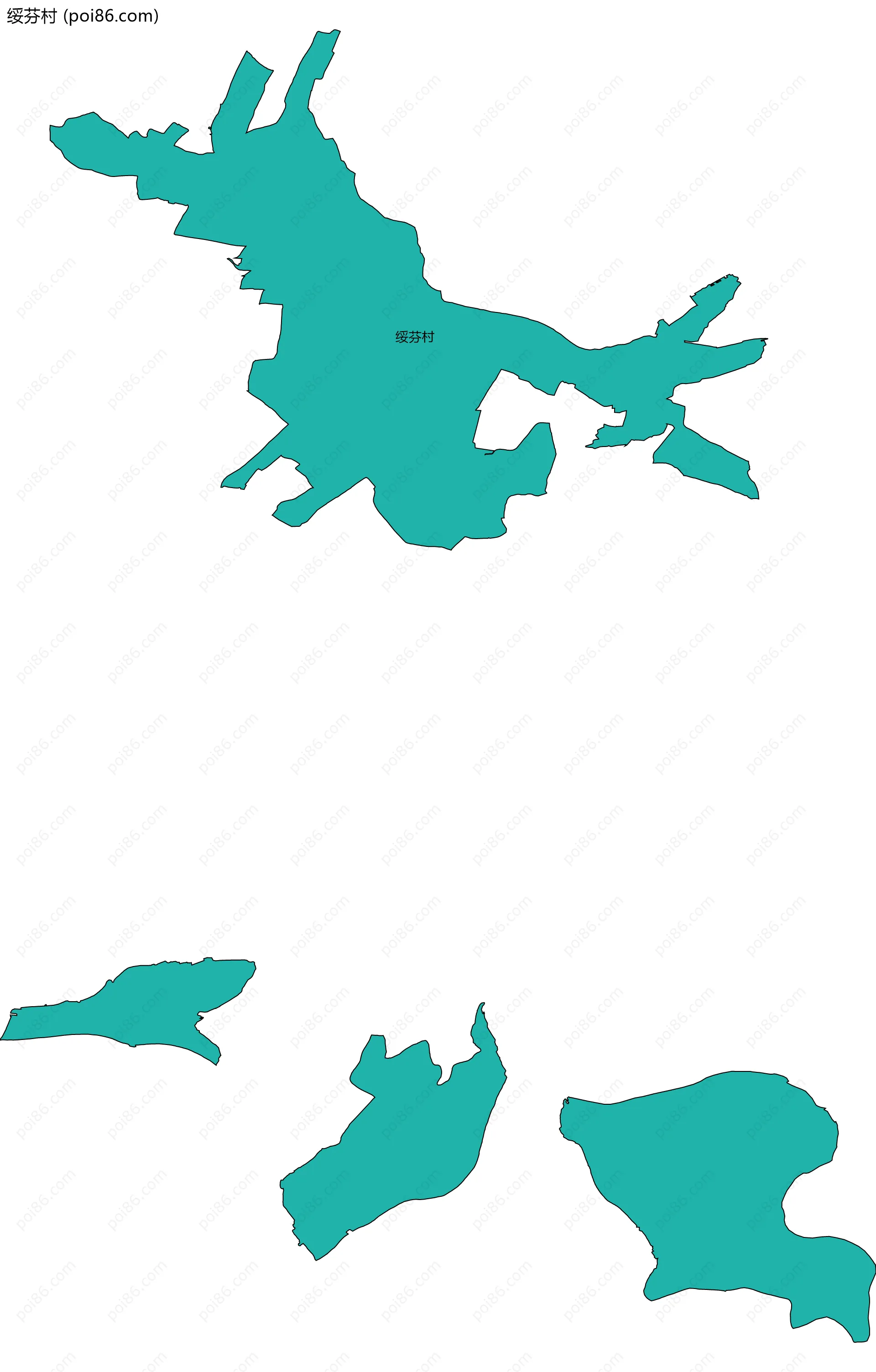 绥芬村边界地图