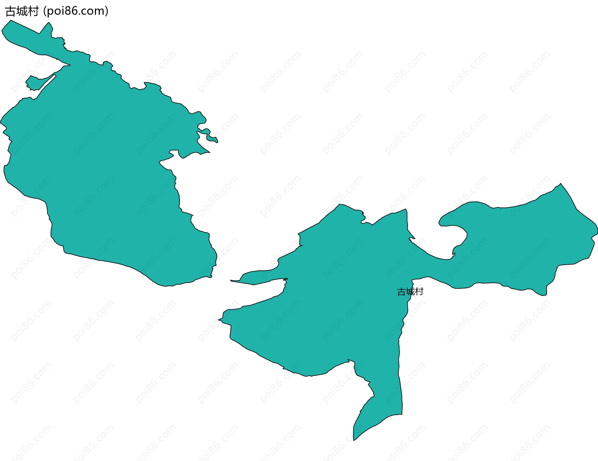 古城村边界地图