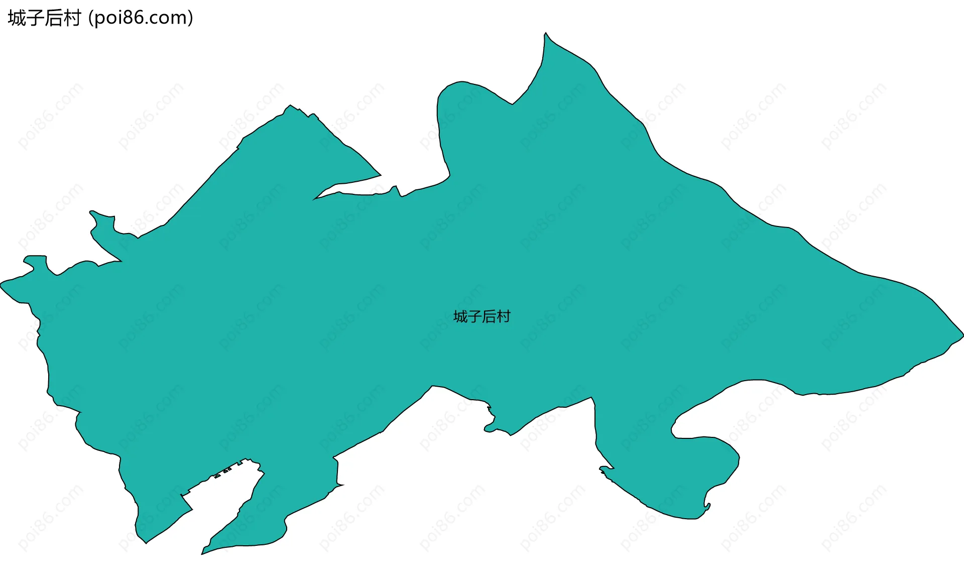 城子后村边界地图