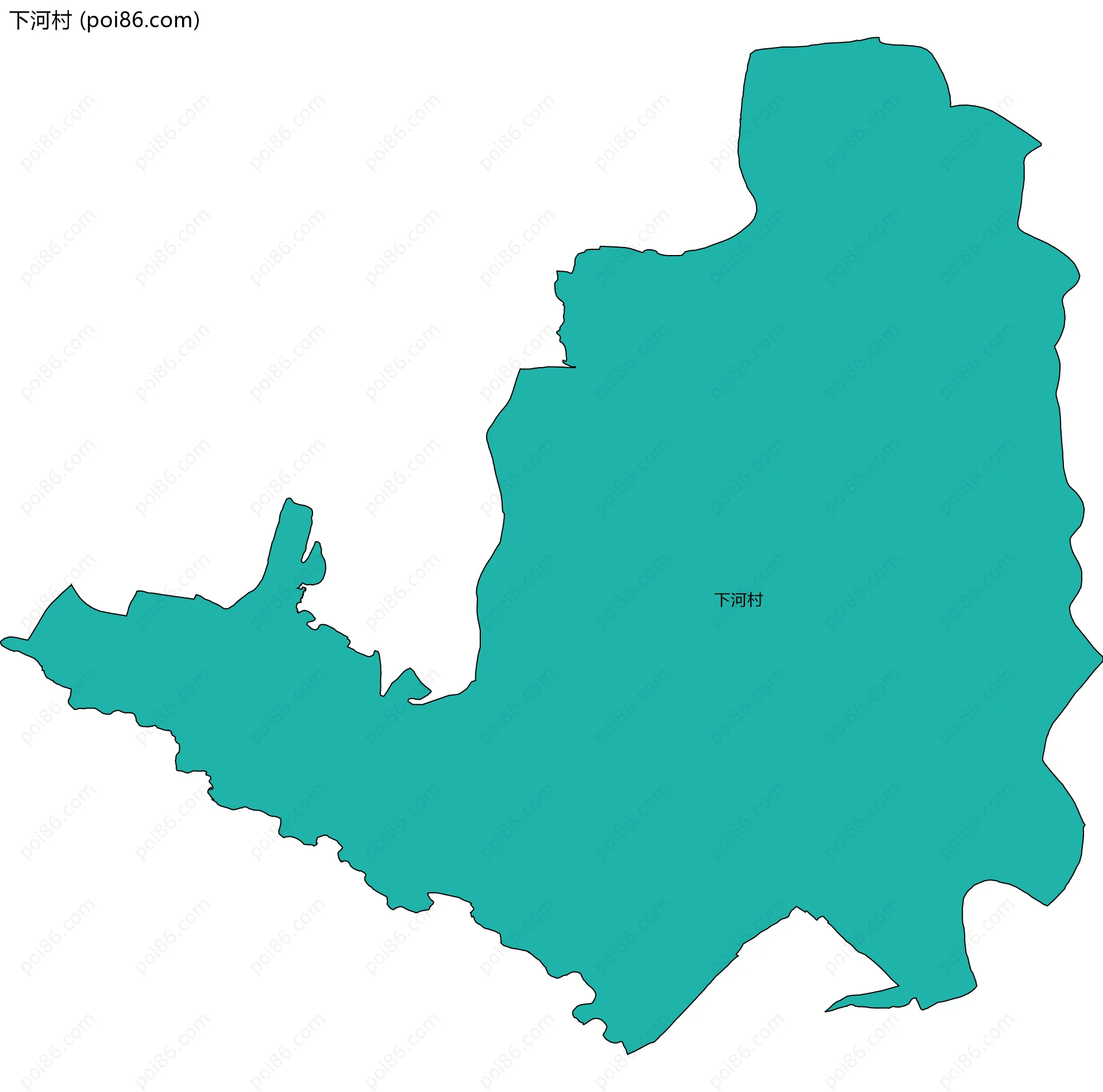 下河村边界地图