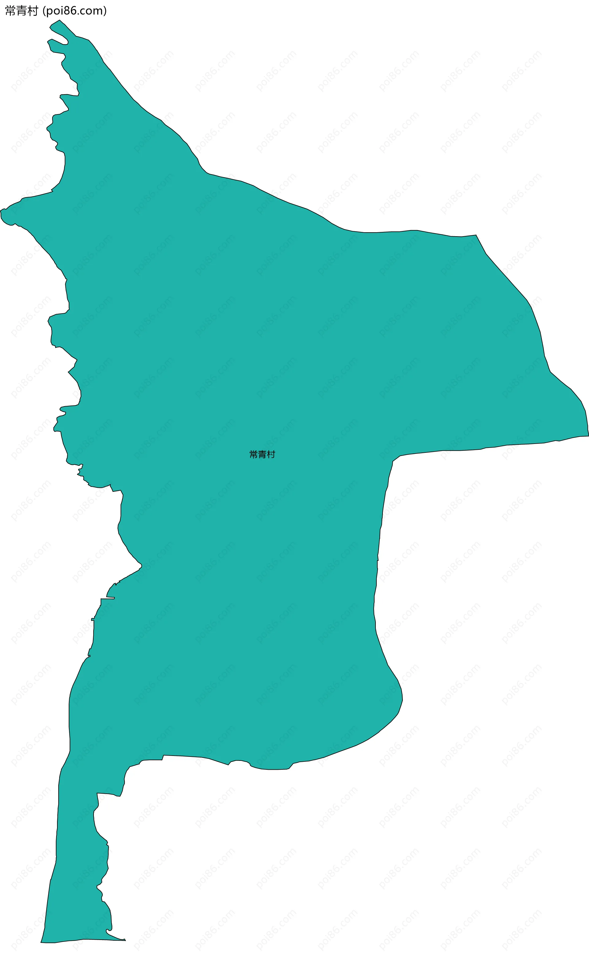 常青村边界地图