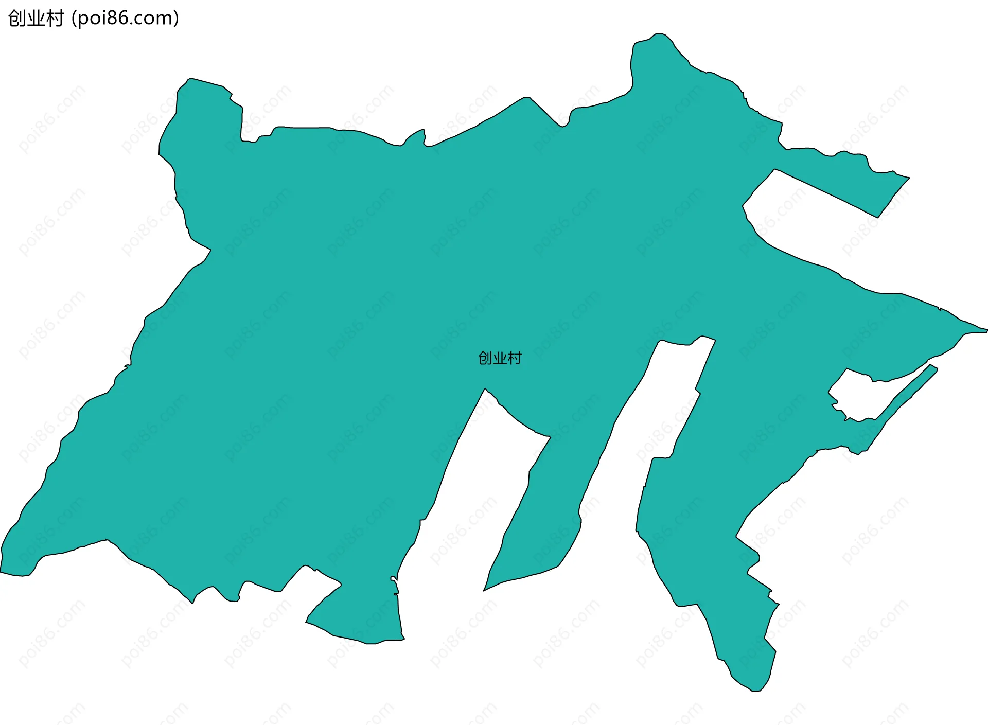 创业村边界地图