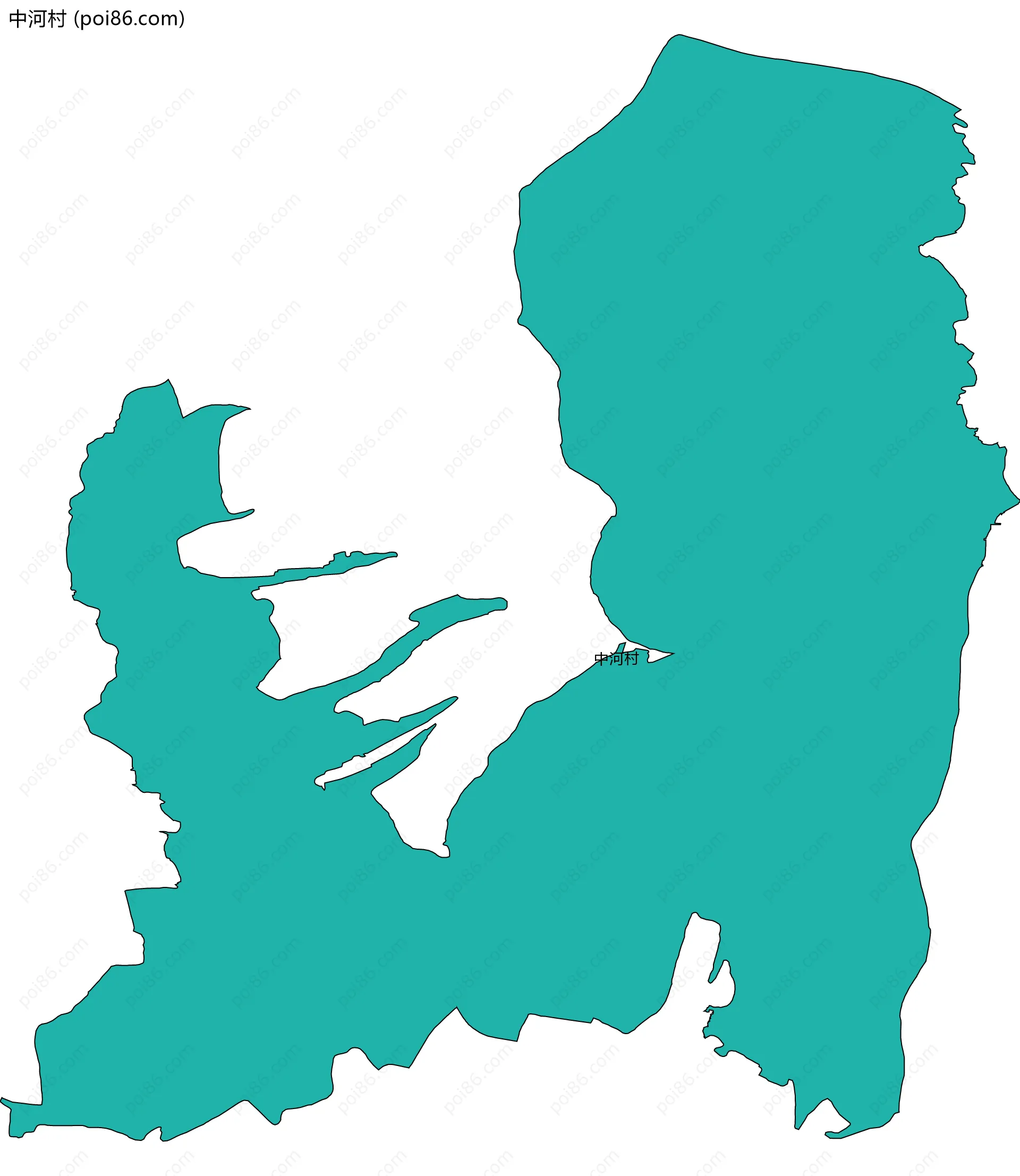 中河村边界地图