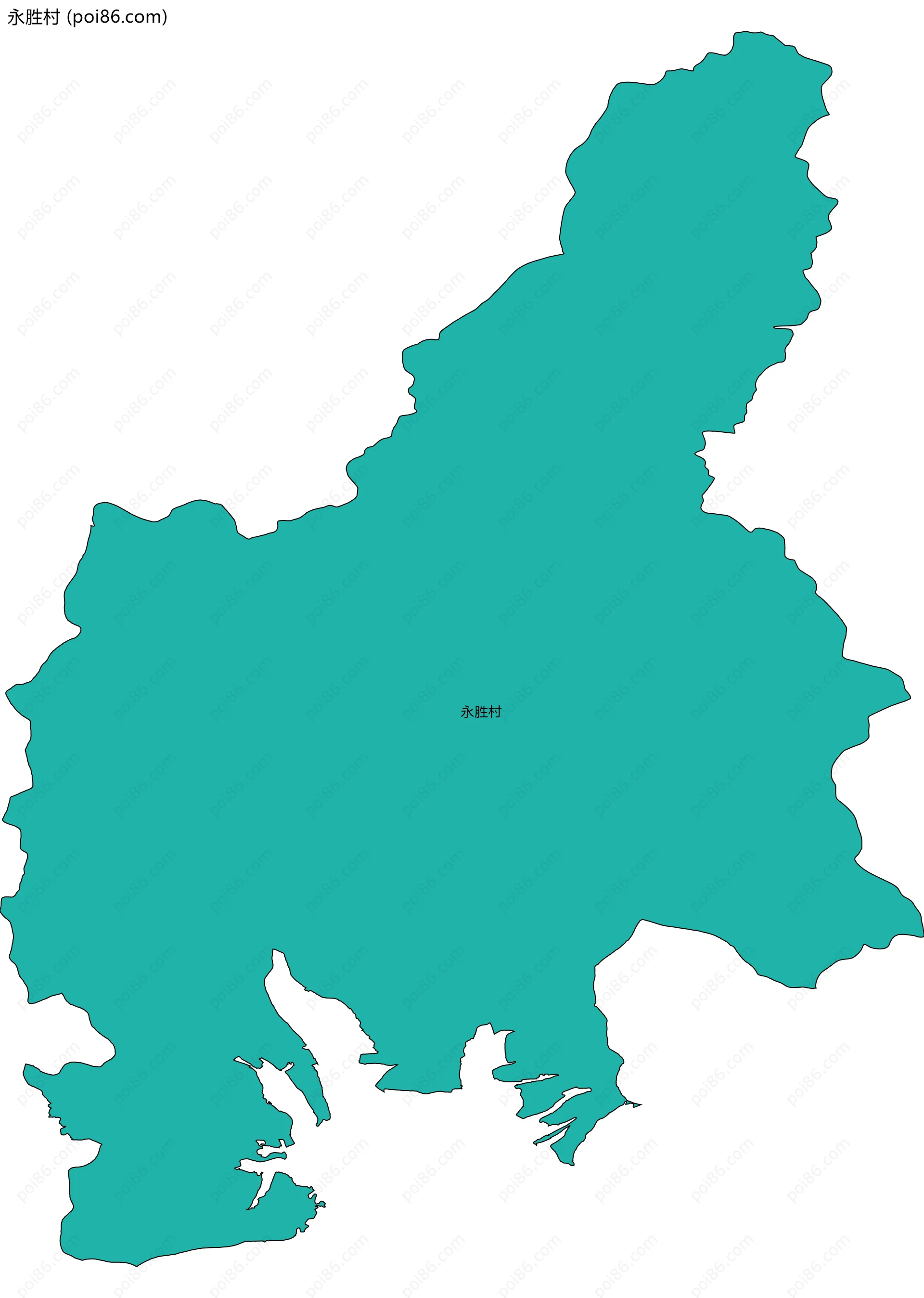 永胜村边界地图