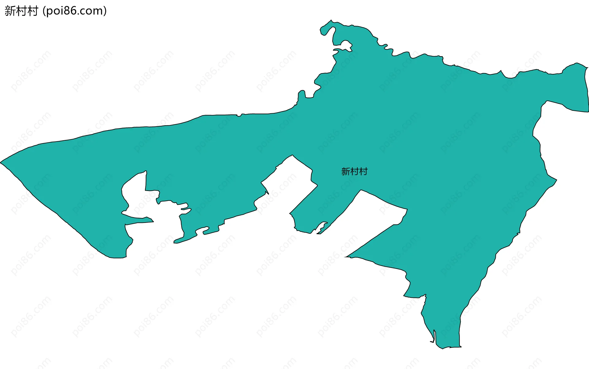 新村村边界地图