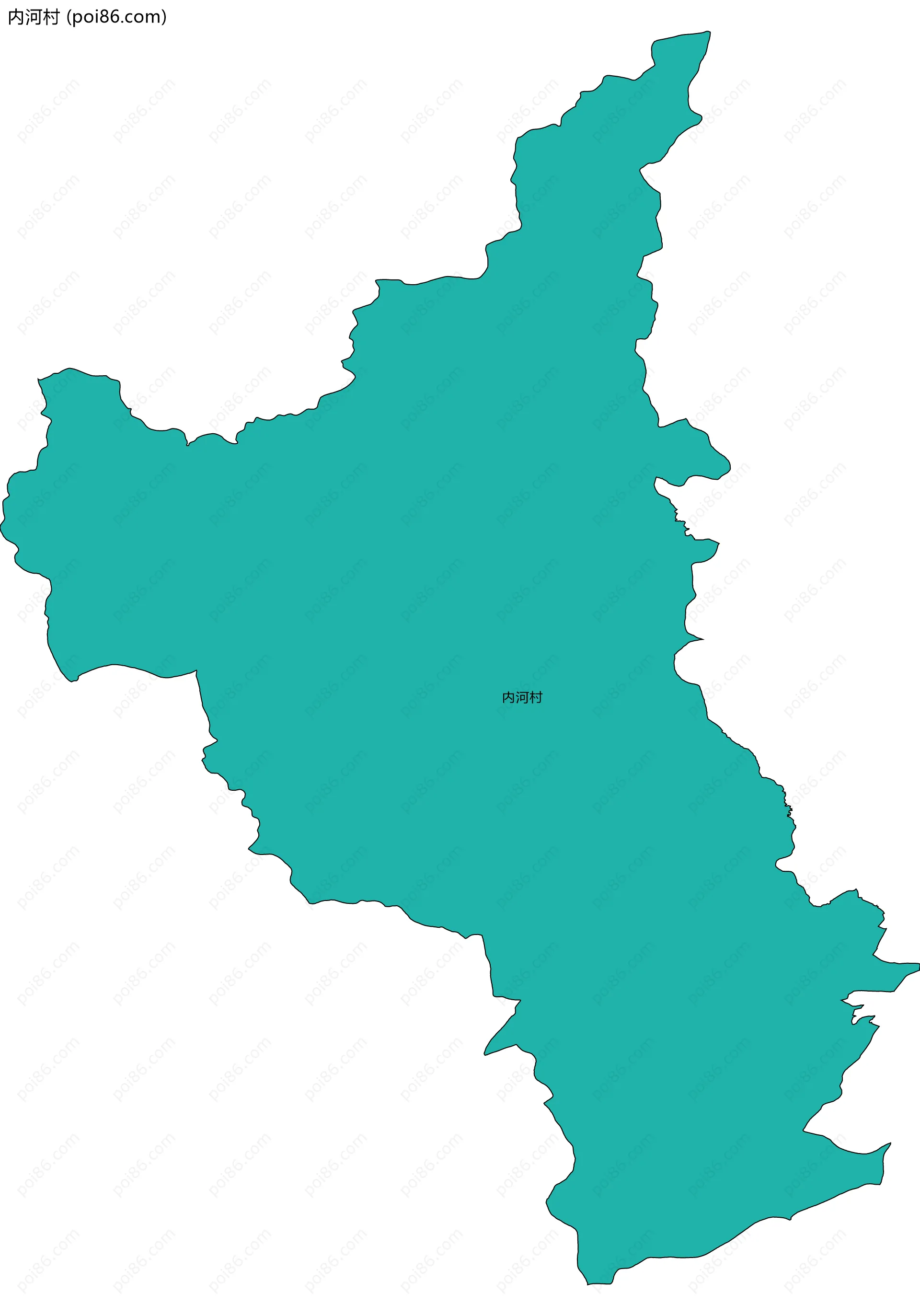 内河村边界地图