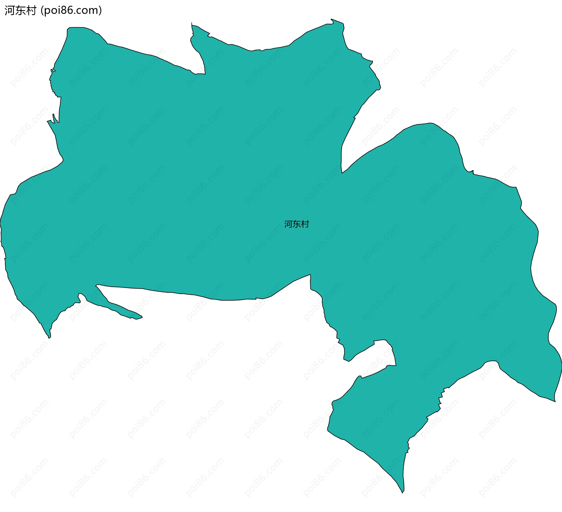 河东村边界地图