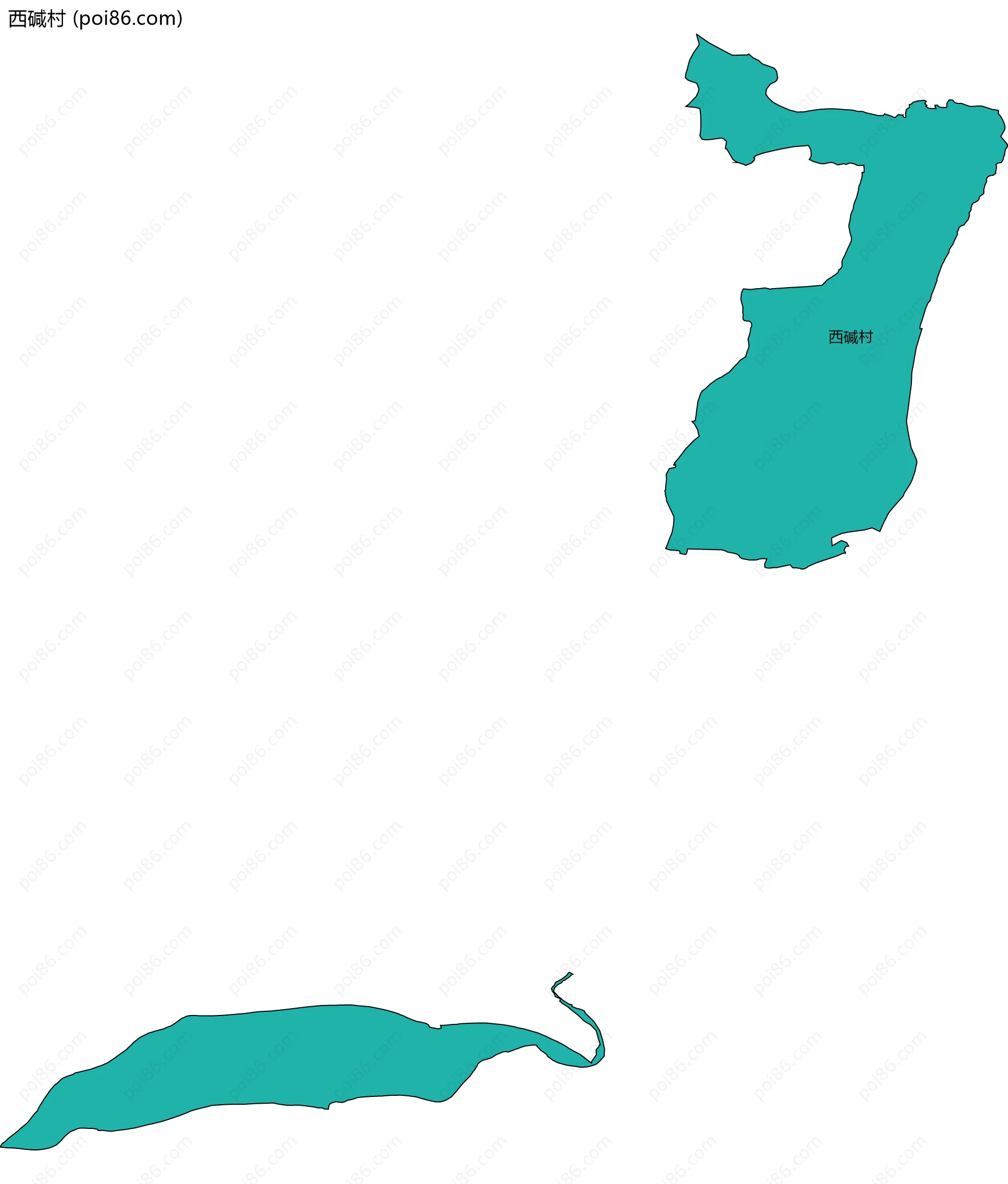 西碱村边界地图