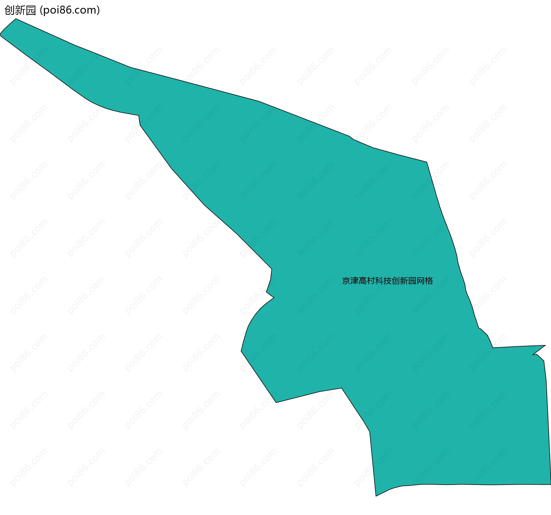 创新园边界地图(五级行政区划)