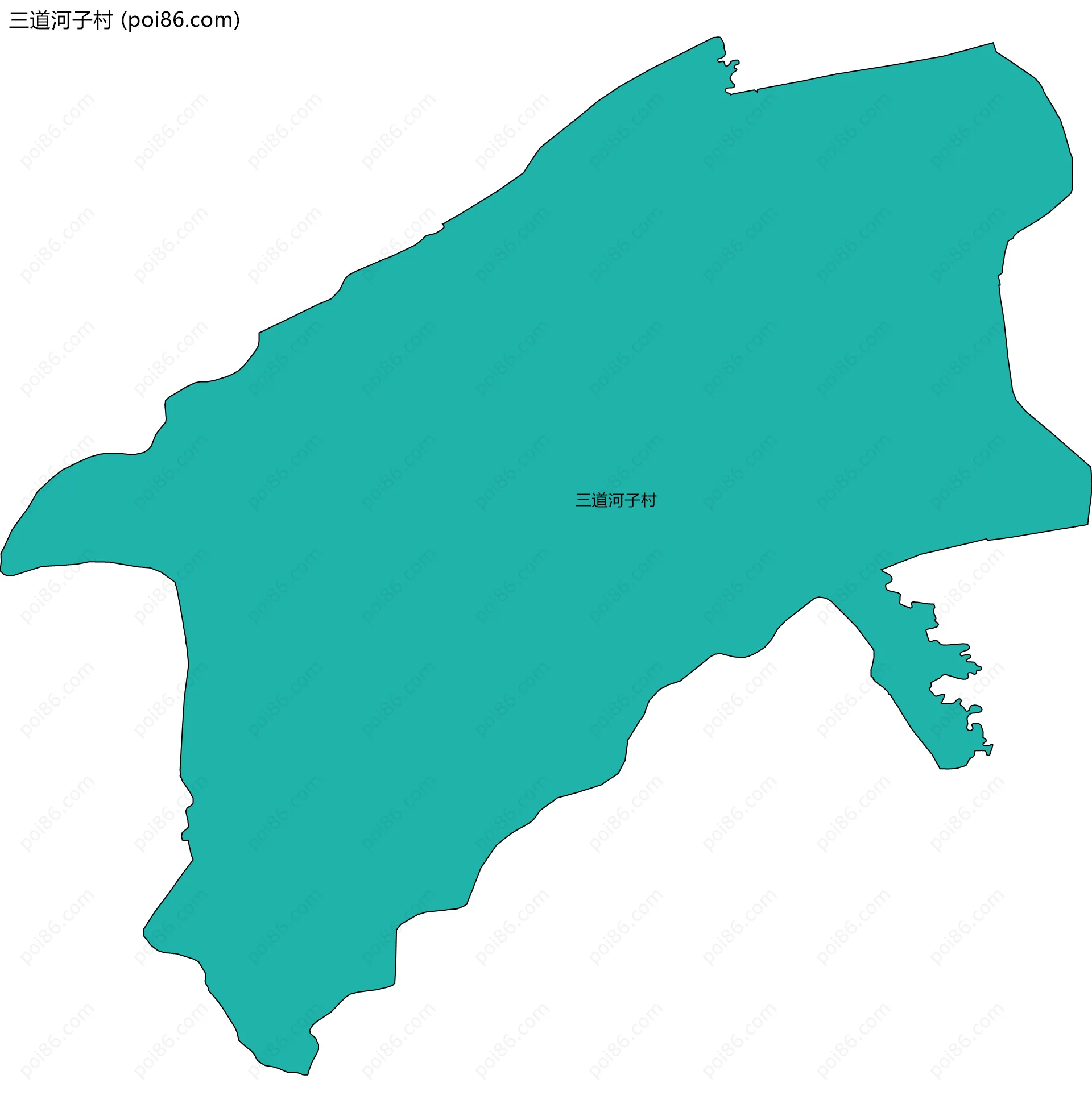 三道河子村边界地图