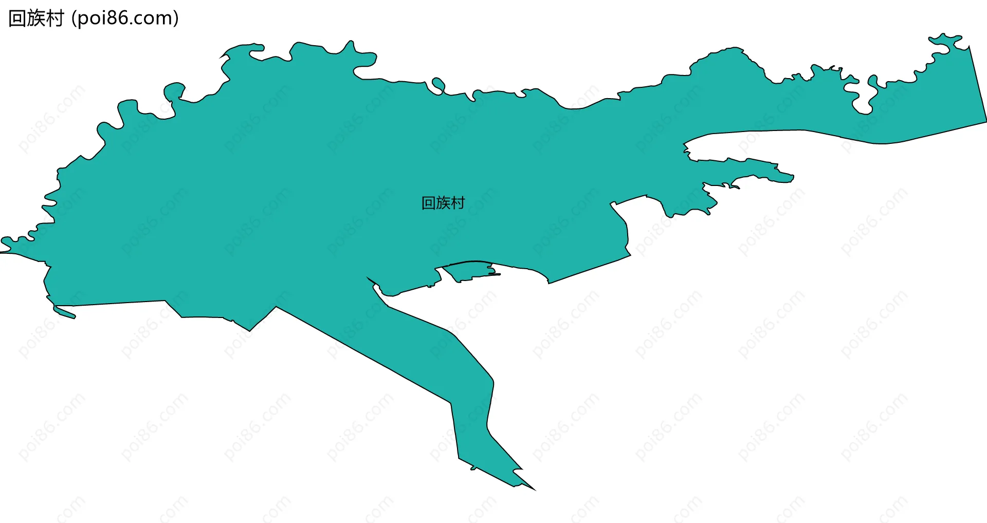 回族村边界地图