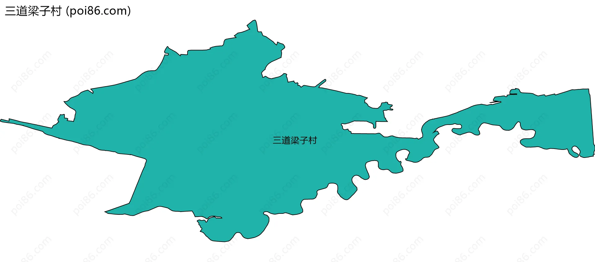 三道梁子村边界地图