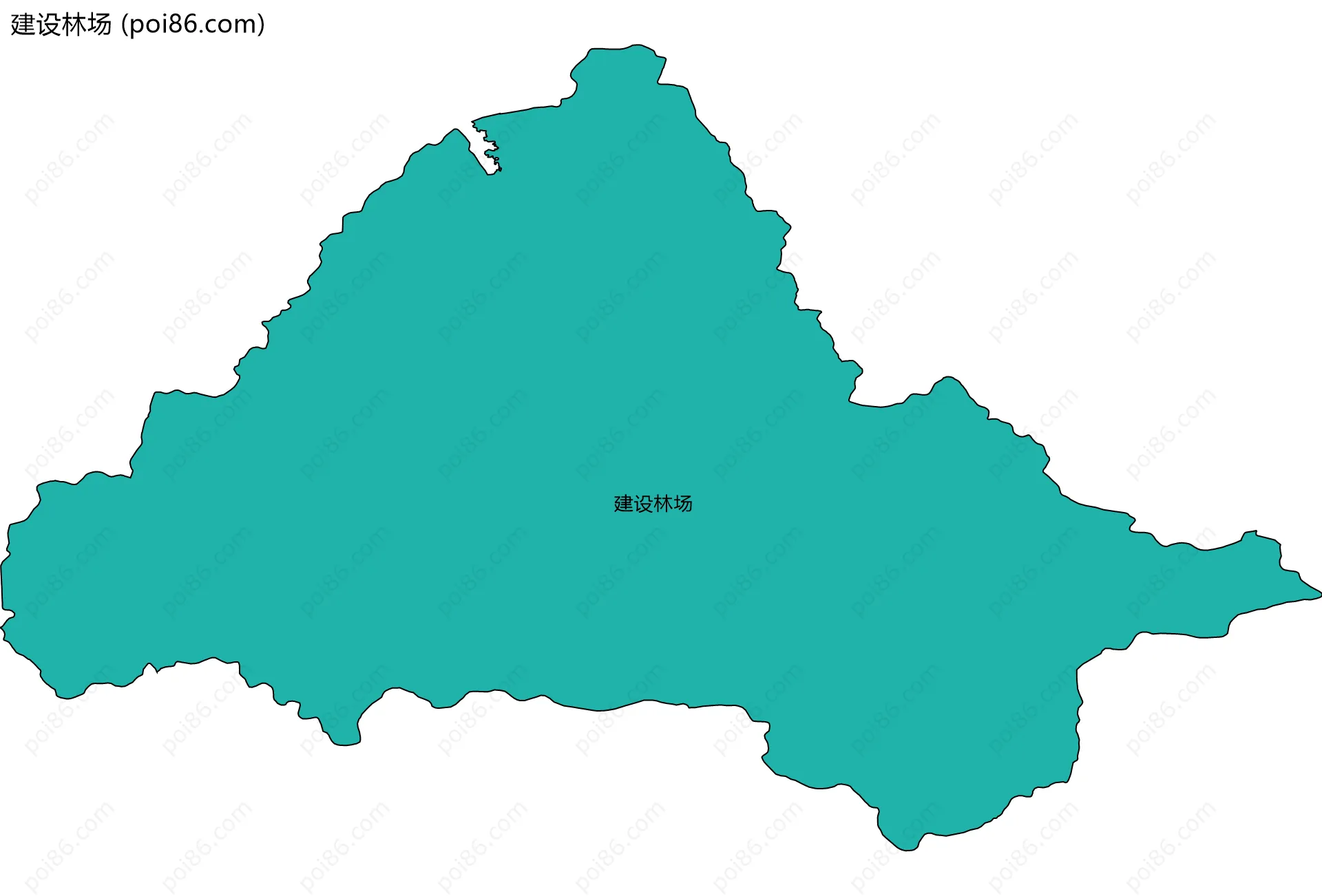 建设林场边界地图