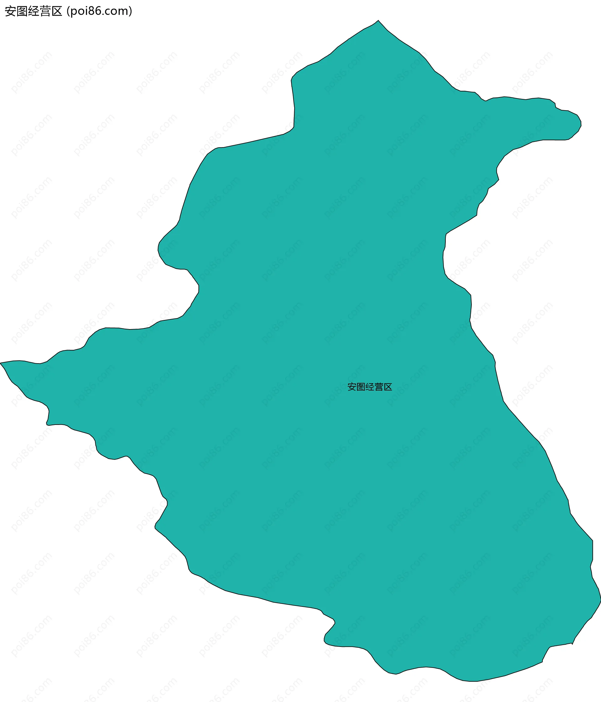 安图经营区边界地图