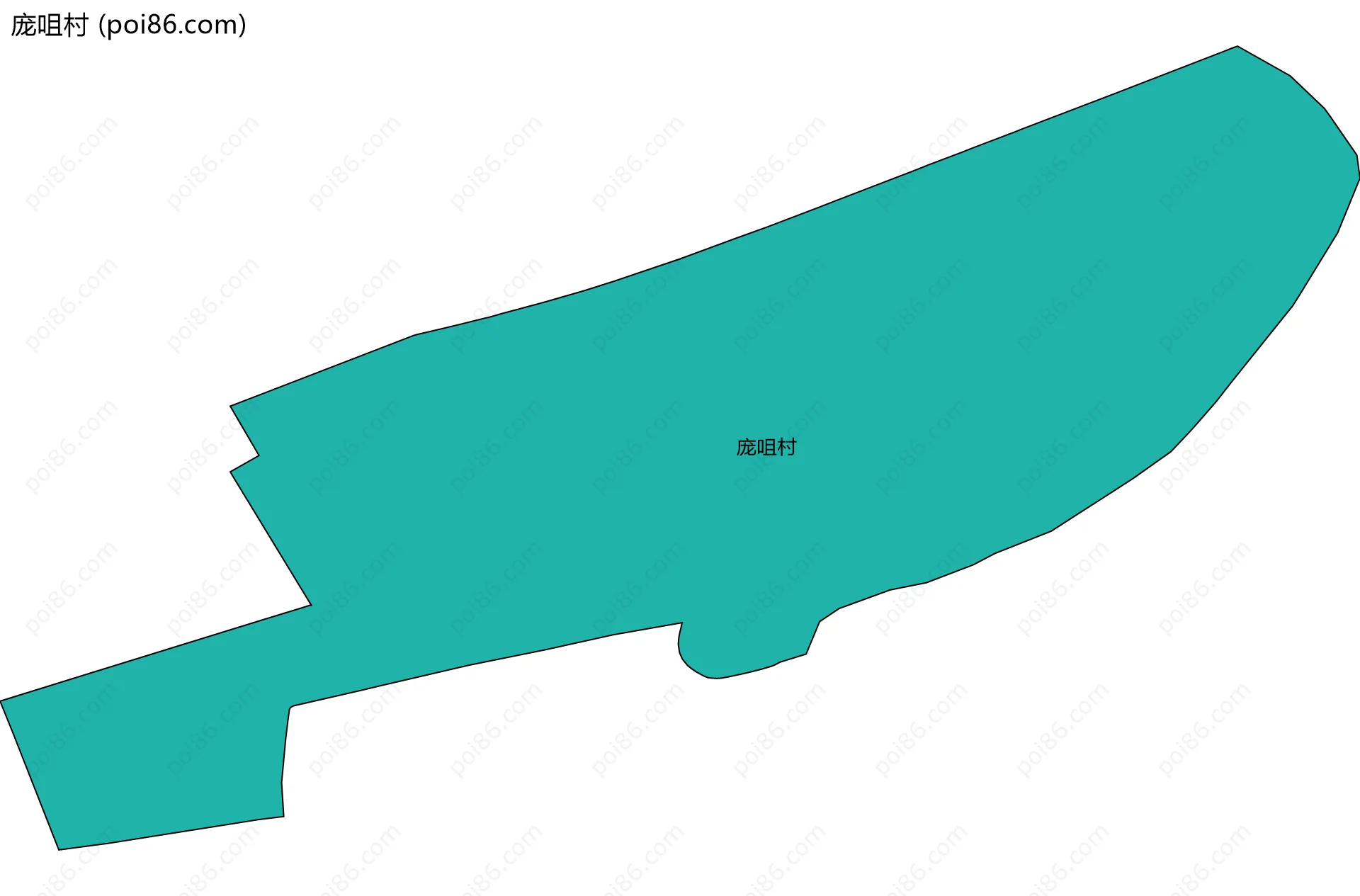 庞咀村边界地图