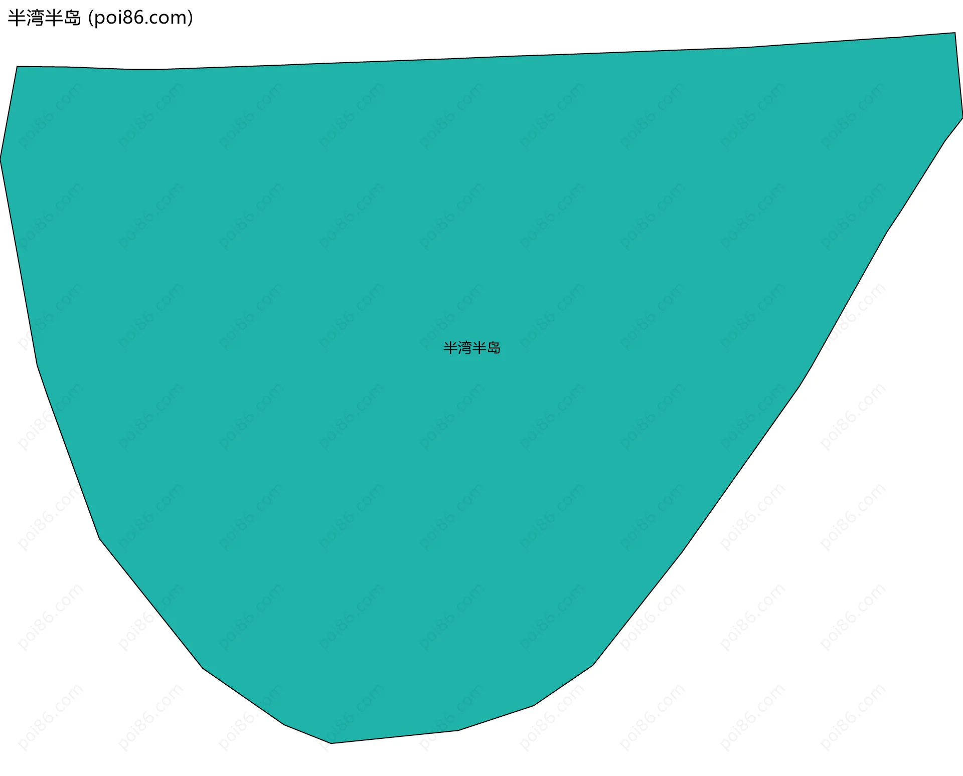 半湾半岛边界地图
