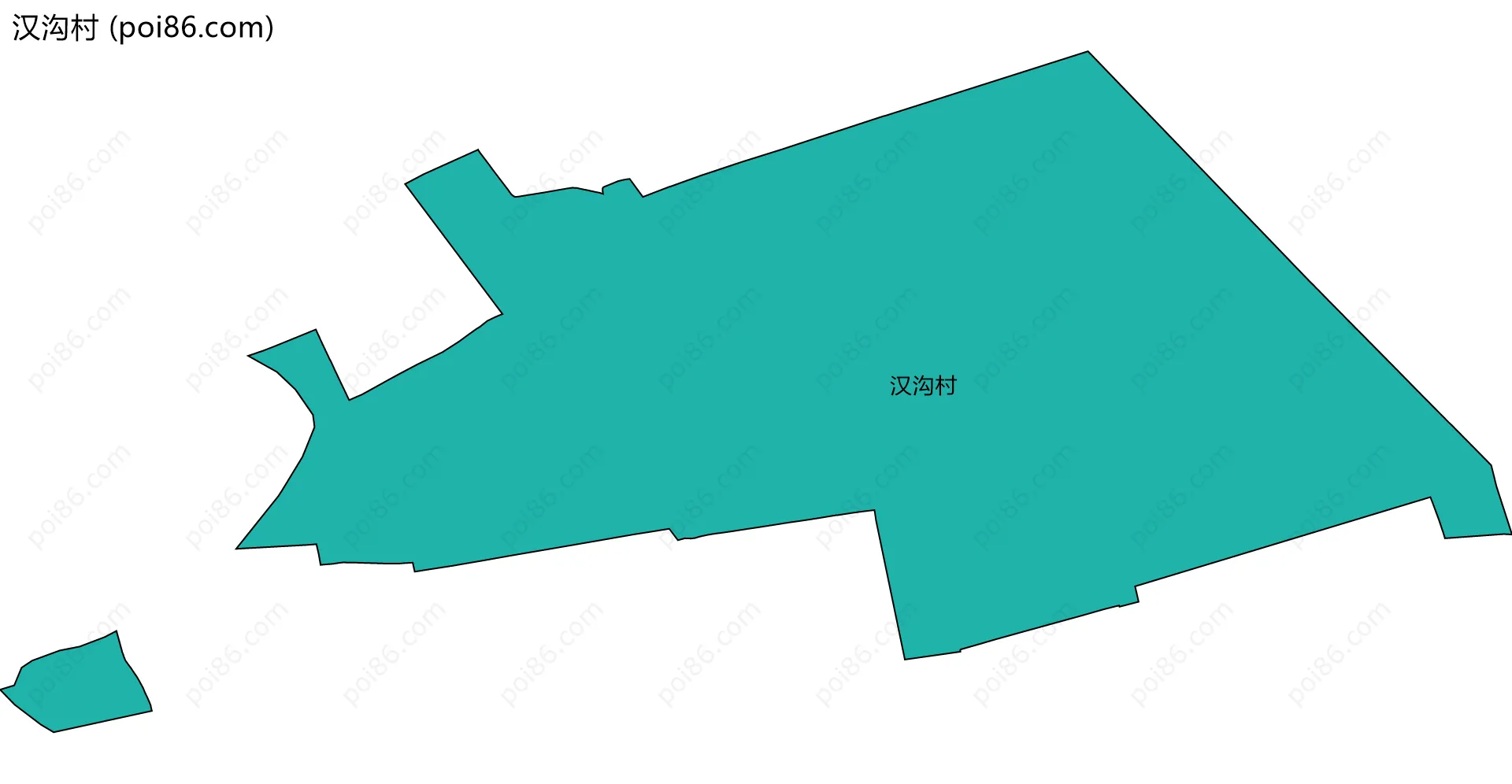 汉沟村边界地图