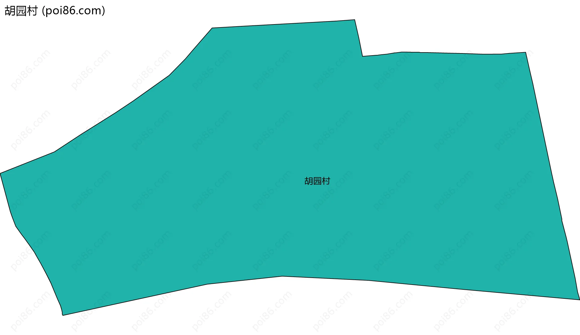 胡园村边界地图