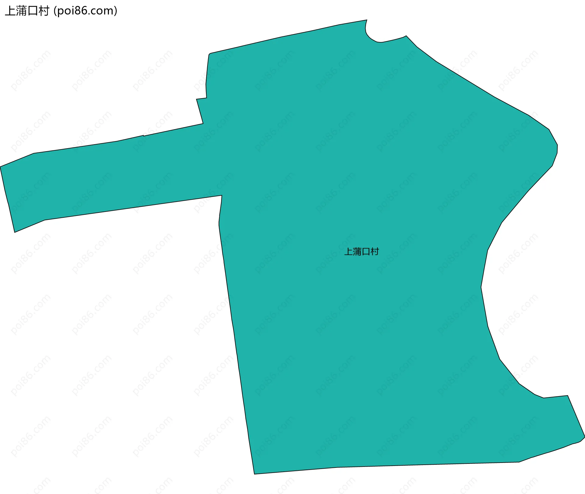 上蒲口村边界地图