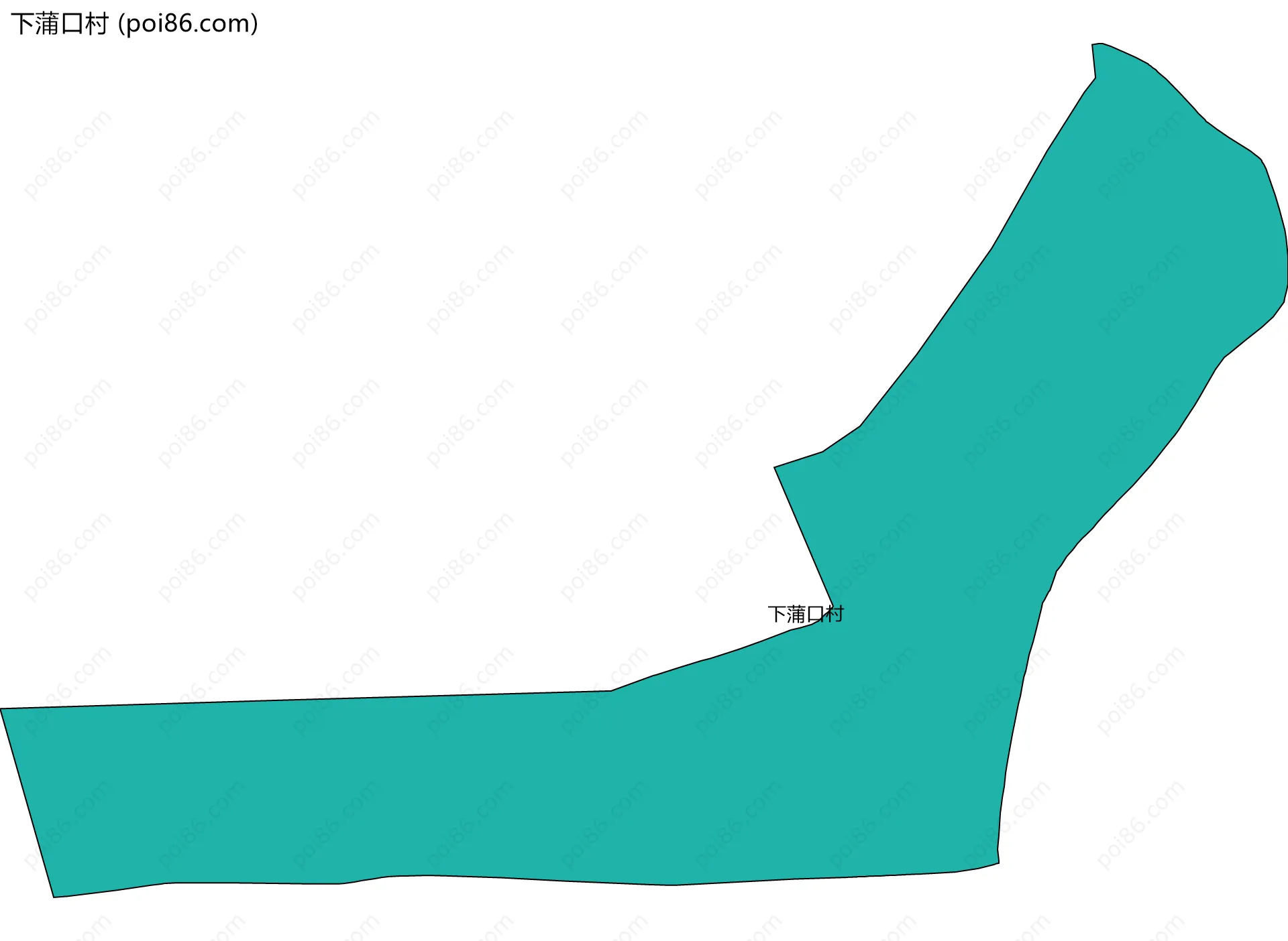 下蒲口村边界地图
