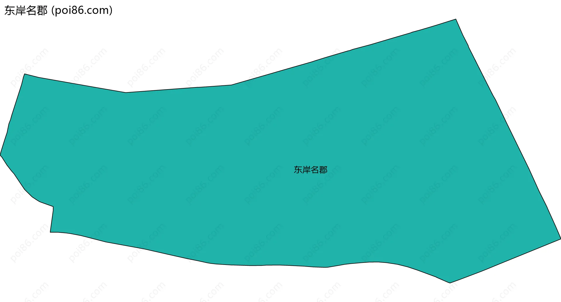 东岸名郡边界地图